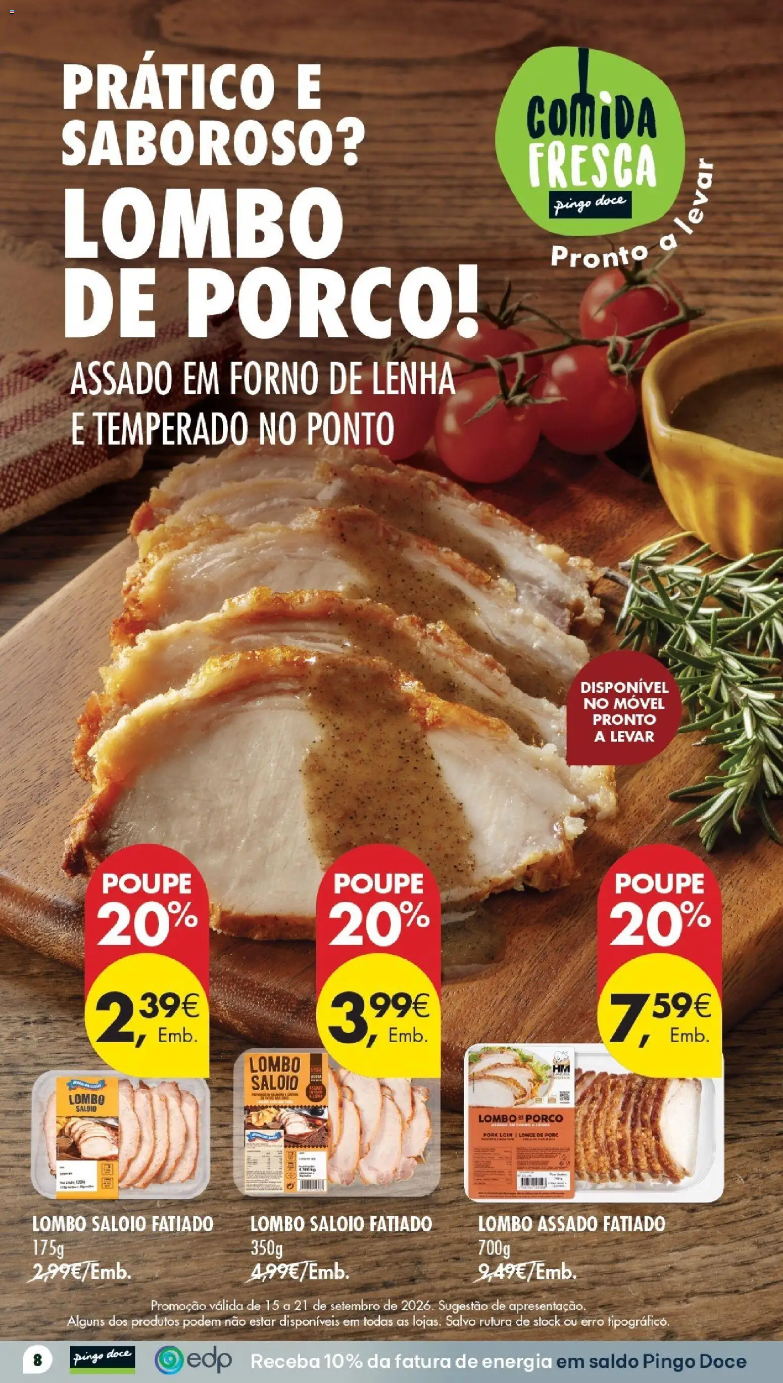 Pingo Doce Poupe este Fim de Semana │ válido de 18/09/2026 | Página: 8 | Produtos: Forno, Lombo