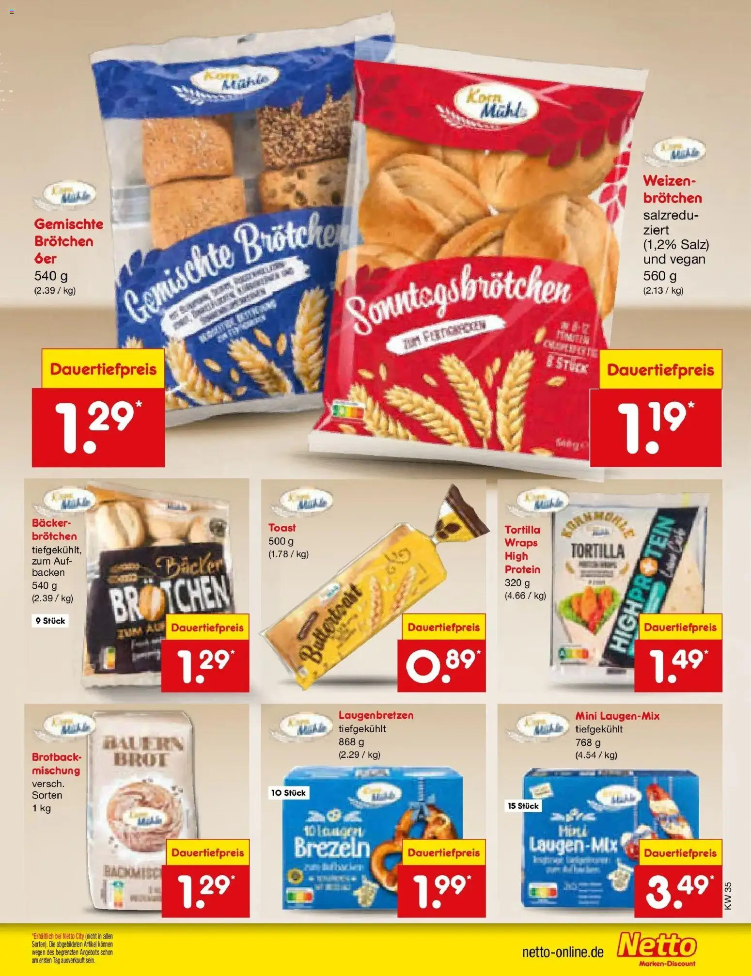 Netto Marken-Discount Prospekt Bad Friedrichshall (ab 24.08.2026) » Angebote | Seite: 17 | Produkte: Mühle, Toast, Salz, Brot