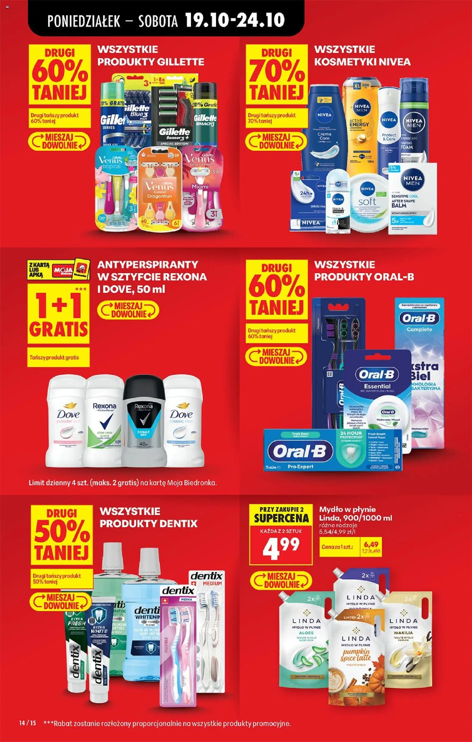 Biedronka Polsko leták - Codziennie niskie ceny od 19.10.2026 | Strana: 18 | Produkty: Nivea, Aloe vera, Rexona, Dove