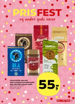 CIRKEL KAFFE, Merrild eller Lavazza formalet kaffe eller Merrild instant kaffe, Fler varianter. 150-500 g. gyldig fra 21/08/2026 | Side: 3