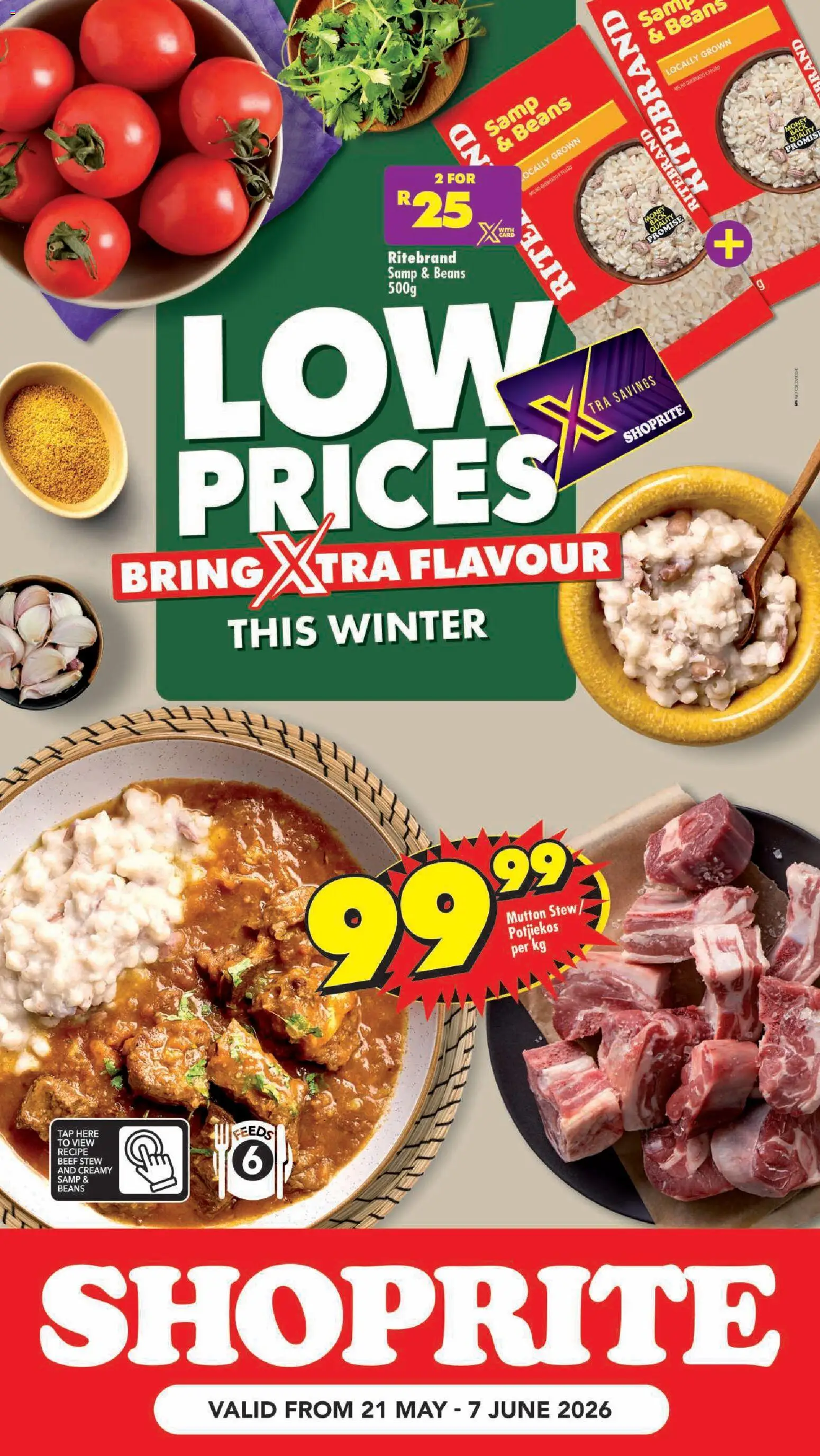 New Shoprite catalogue – valid from 21.05.2026 | Page: 1 | Products: Beans, Beef, Tap