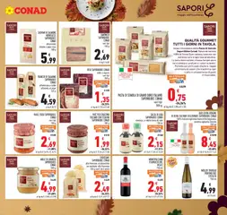 Anteprima del volantino PASTA DI SEMOLA DI GRANO DURO ITALIANO SAPORIDEE IDEE CONAD, vari tipi 500 g valido a partire dal 09/09/2026 | Pagina: 15