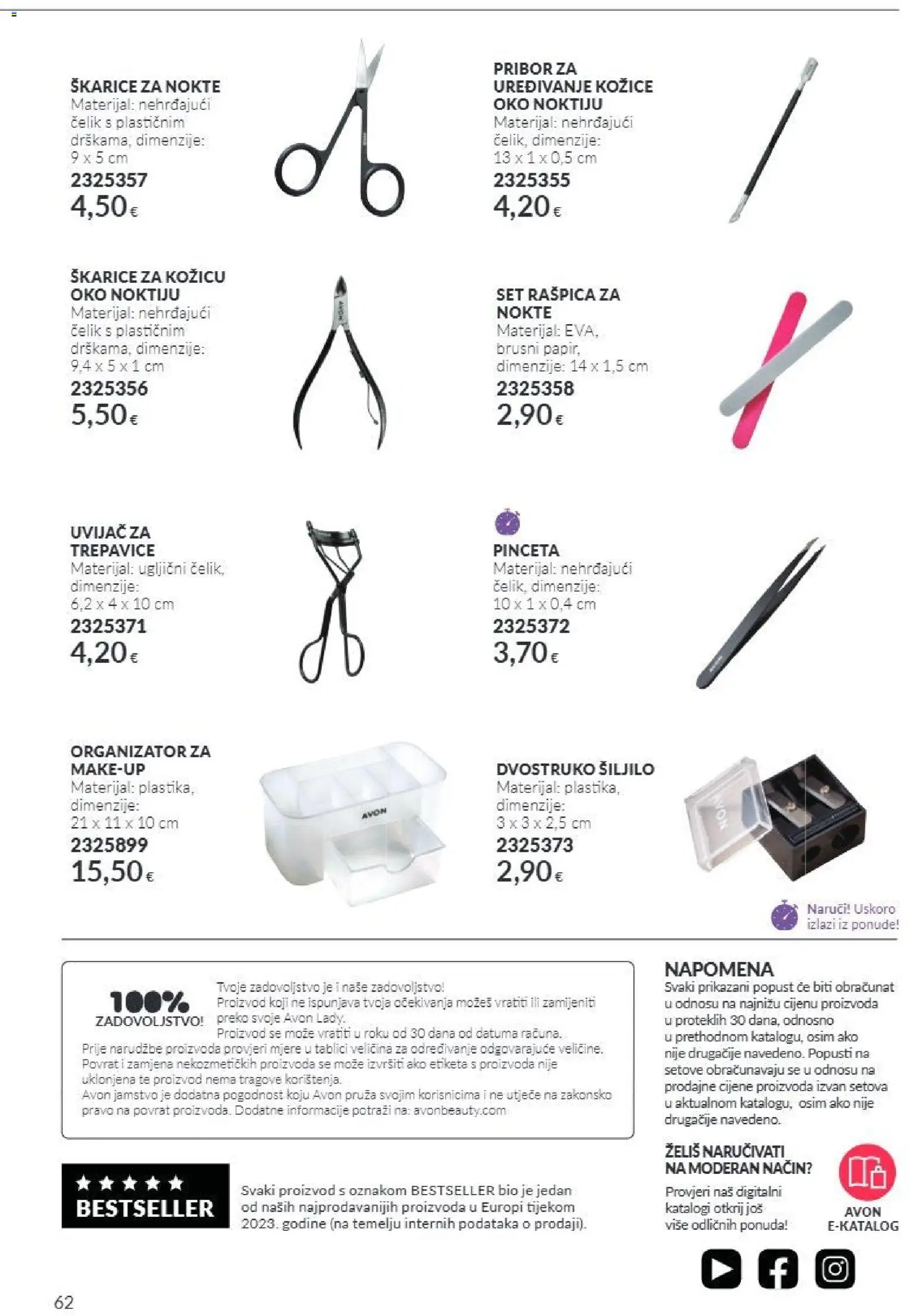 Avon katalog | vrijedi od 01.10.2026 | Stranica: 62 | Proizvodi: Šiljilo, Kozice