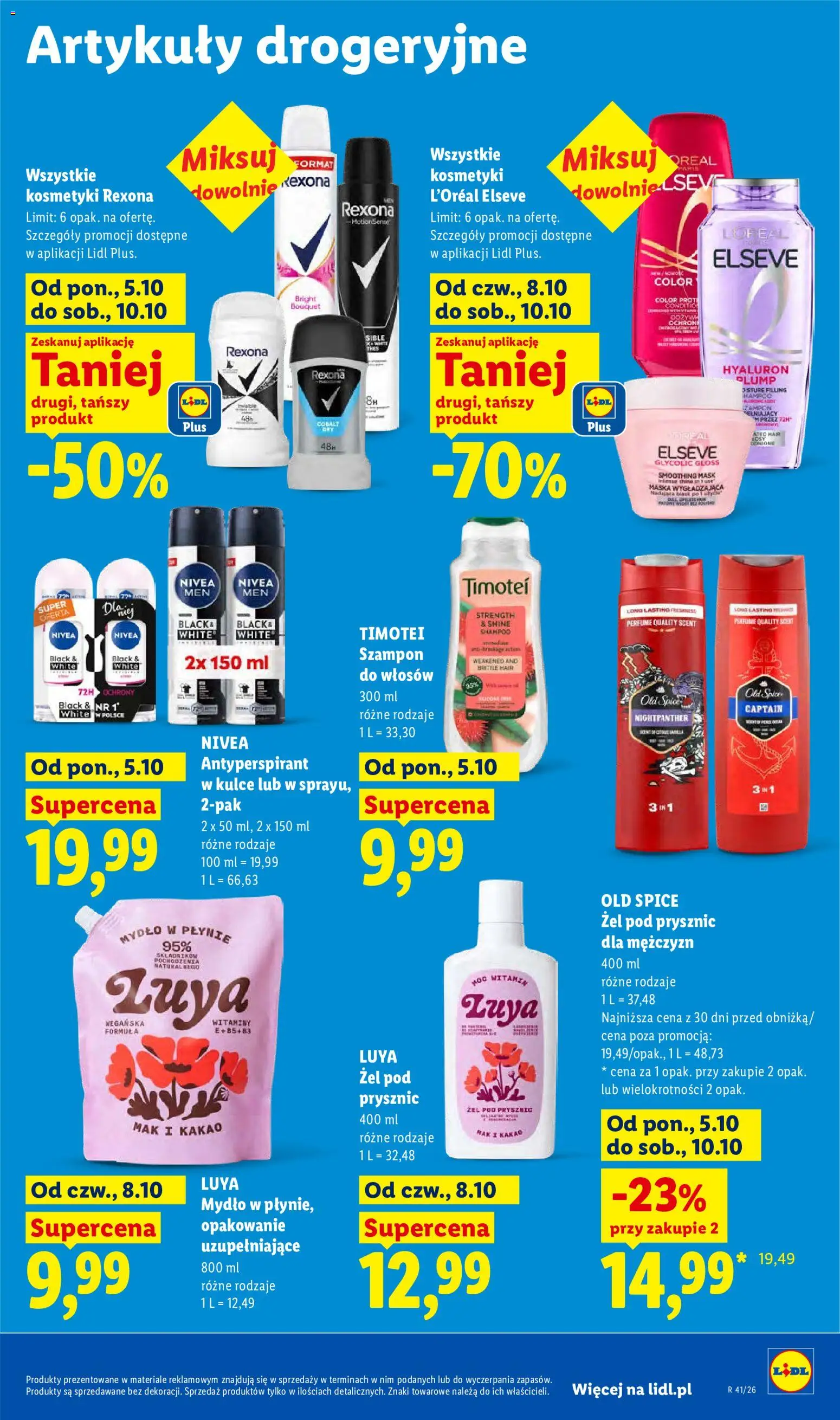 Lidl Polsko leták od 08.10.2026 | Strana: 89 | Produkty: Nivea, Kakao, Rexona, Maska