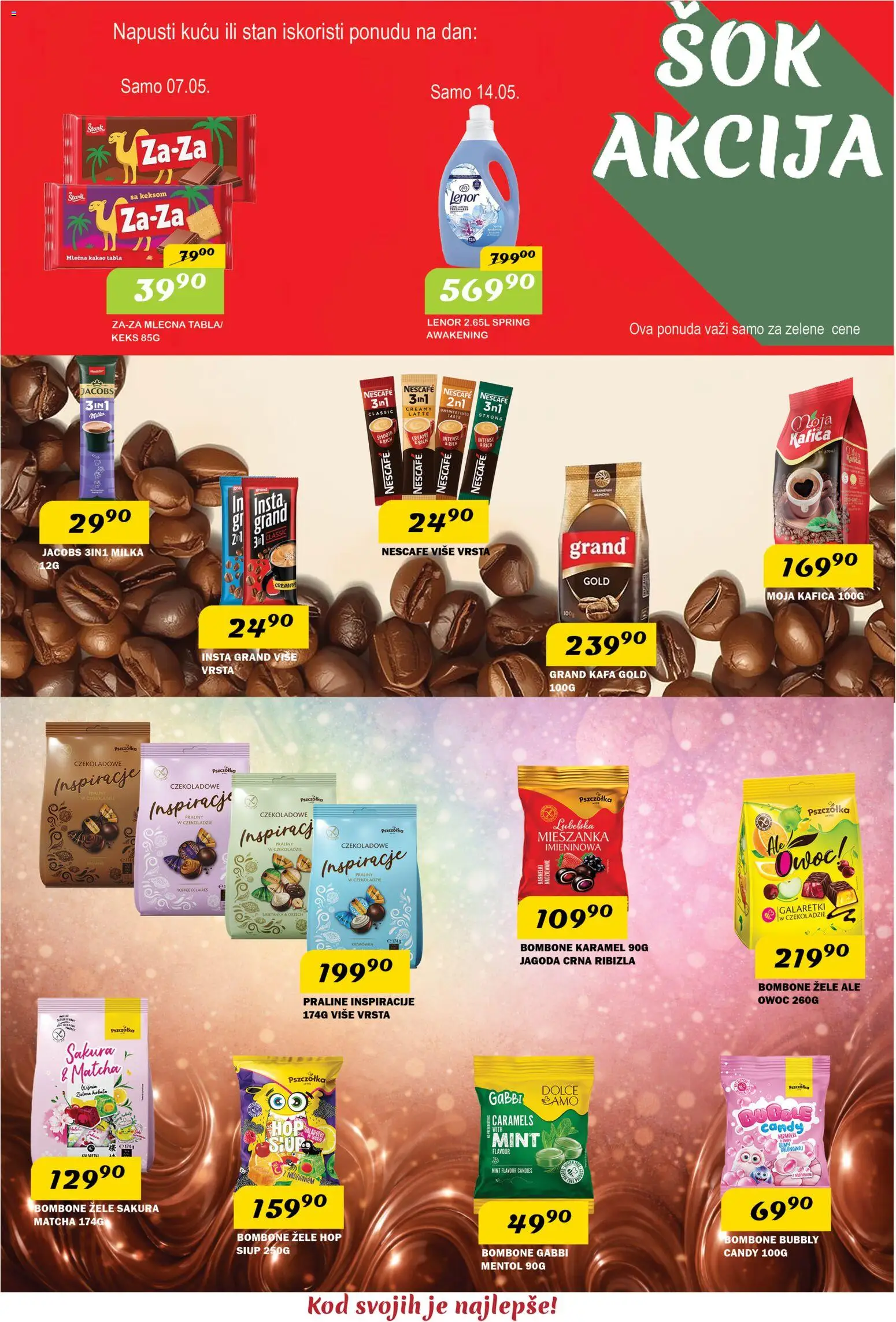 VP Dima katalog - važi od 07.05.2026 | Strana: 7 | Proizvode: Lenor, Keks, Jagoda, Nescafé