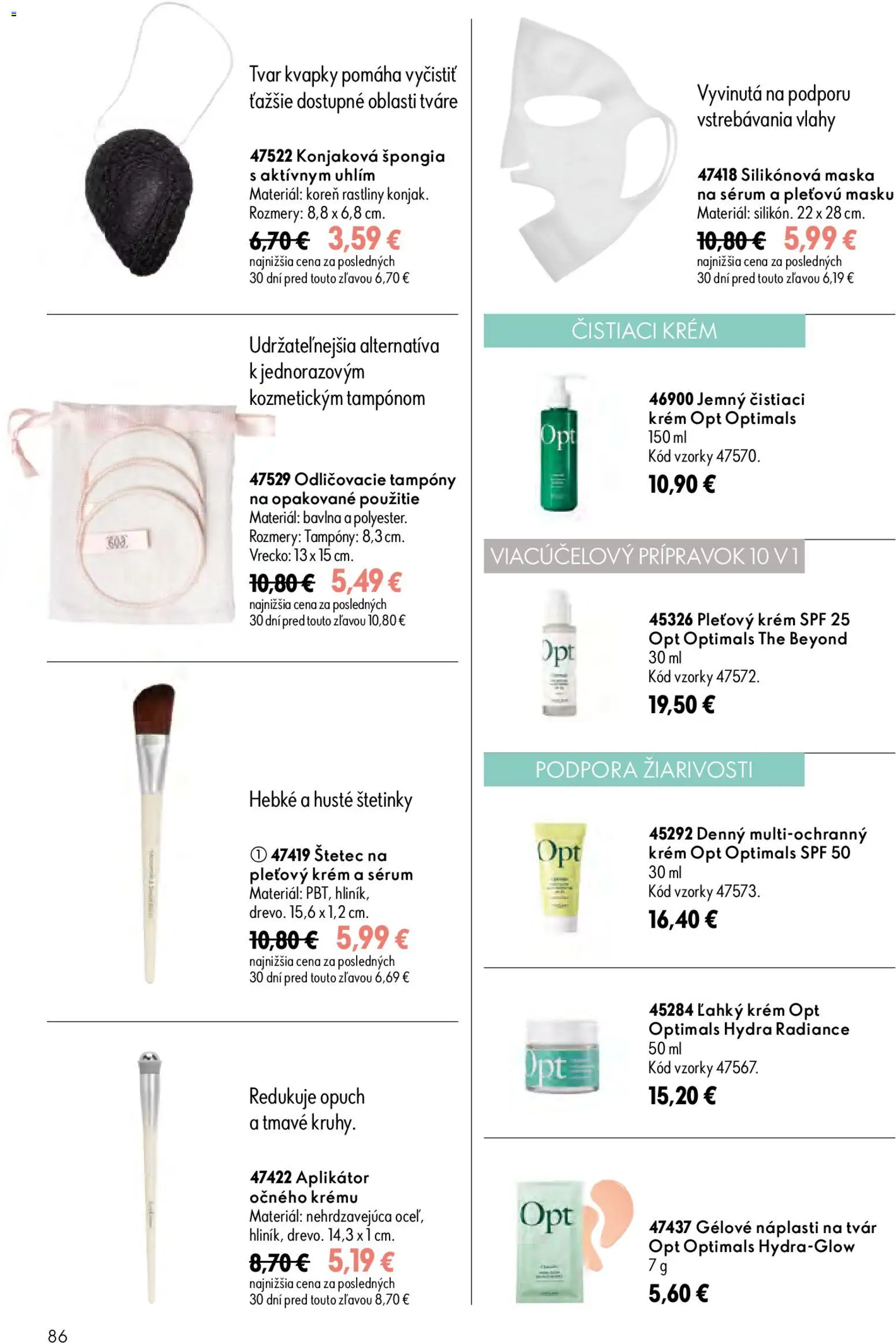 Nové Oriflame akcie – leták je platný od 08.07.2026 | Strana: 86 | Produkty: Štetec, Maska, Krém