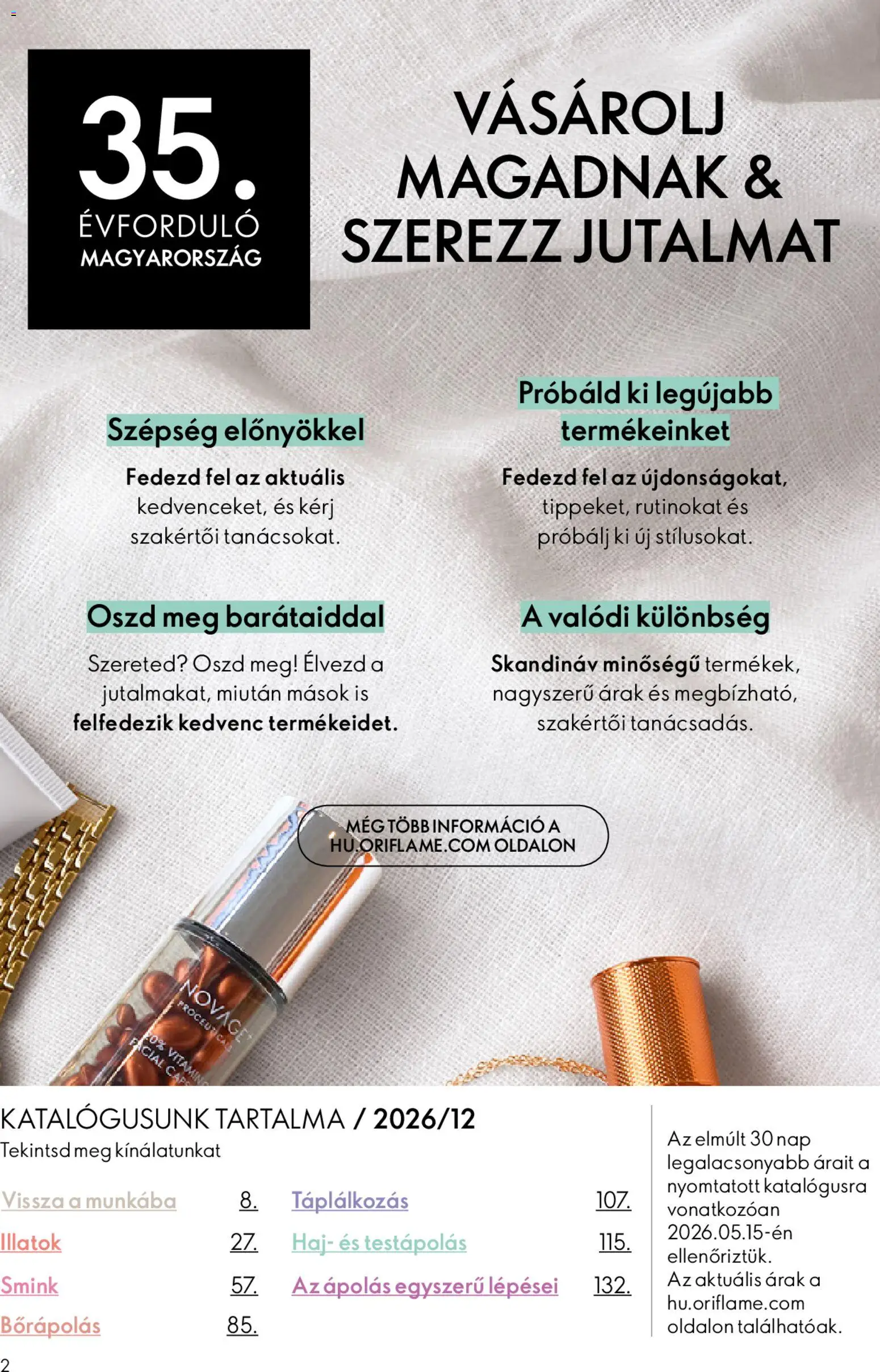 Oriflame akciós ujság - amely érvényes a következő dátumtól: 2026.08.19. | Oldal: 2 | Termékek: Smink
