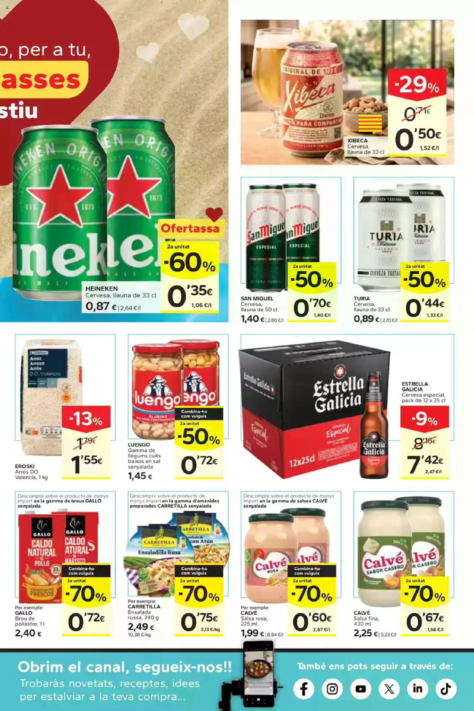 Caprabo folleto │ válido desde el 16/07/2026 | Página: 15 | Productos: Ensaladilla, Cerveza, Ensalada, Σπανάκι