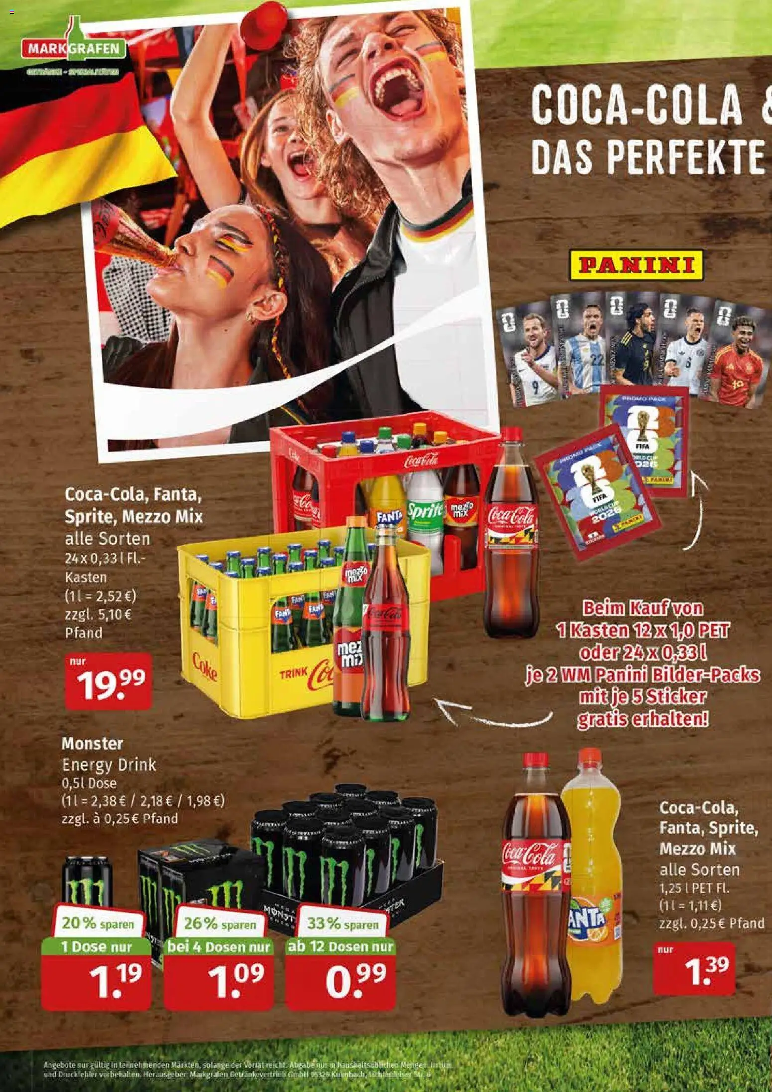 Markgrafen Prospekt – gültig ab 01.06.2026 | Seite: 2 | Produkte: Fanta, Cola, Energy, Monster