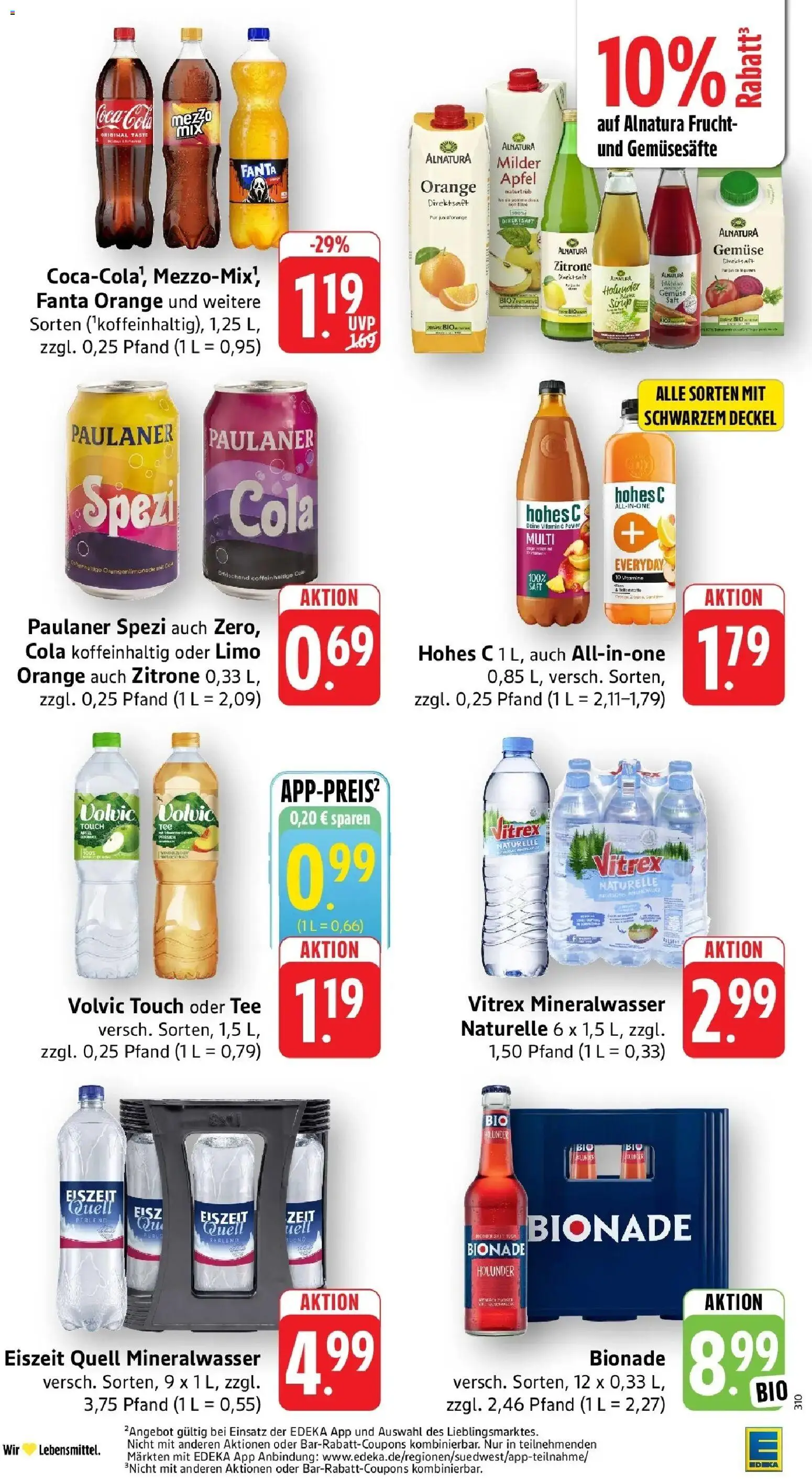 Edeka Prospekt Überlingen (ab 26.10.2026) » Angebote Online | Seite: 31 | Produkte: Paulaner spezi, Mineralwasser, Gemüse, Tee