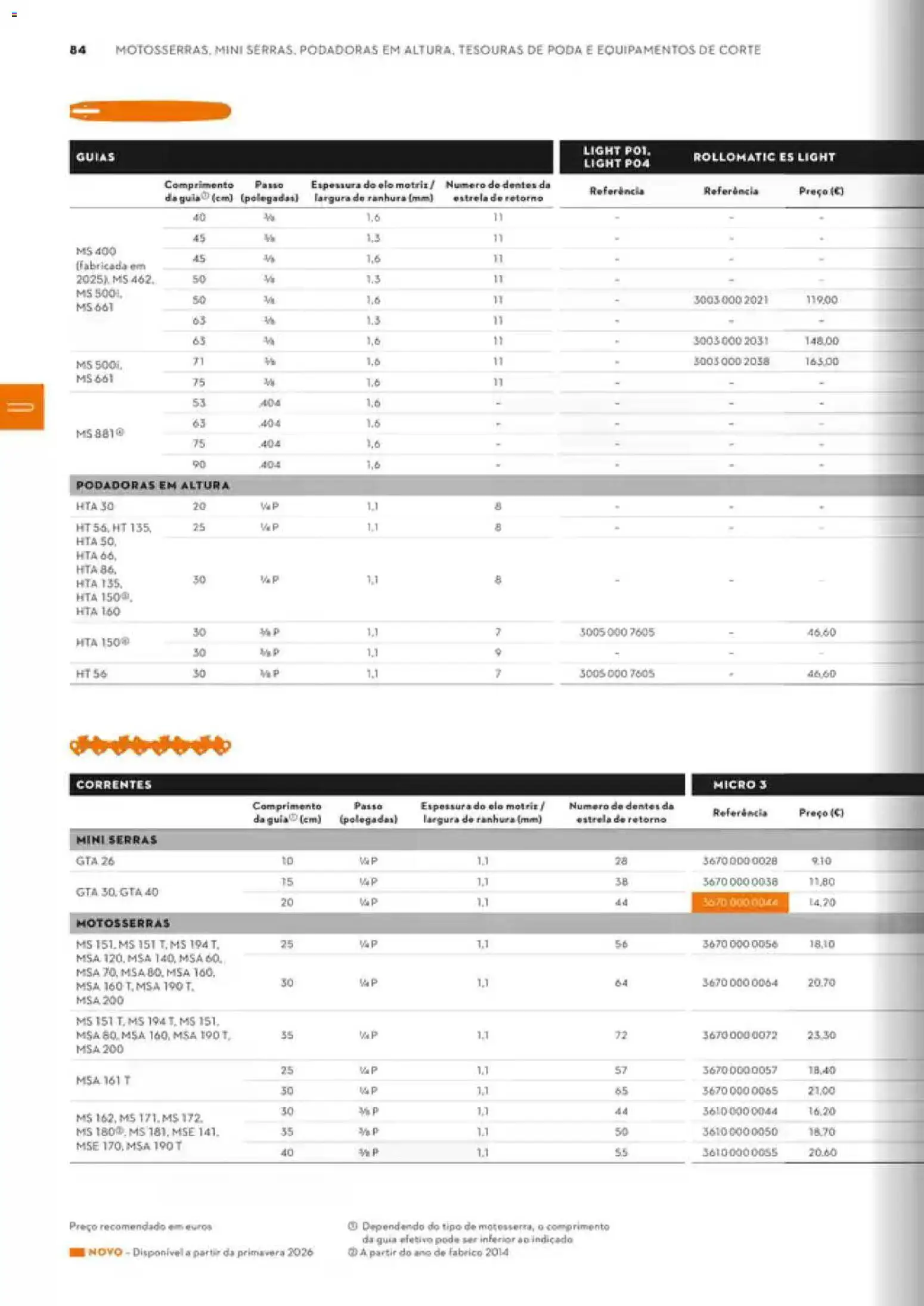 Stihl Catálogo │ válido de 07/09/2026 | Página: 84