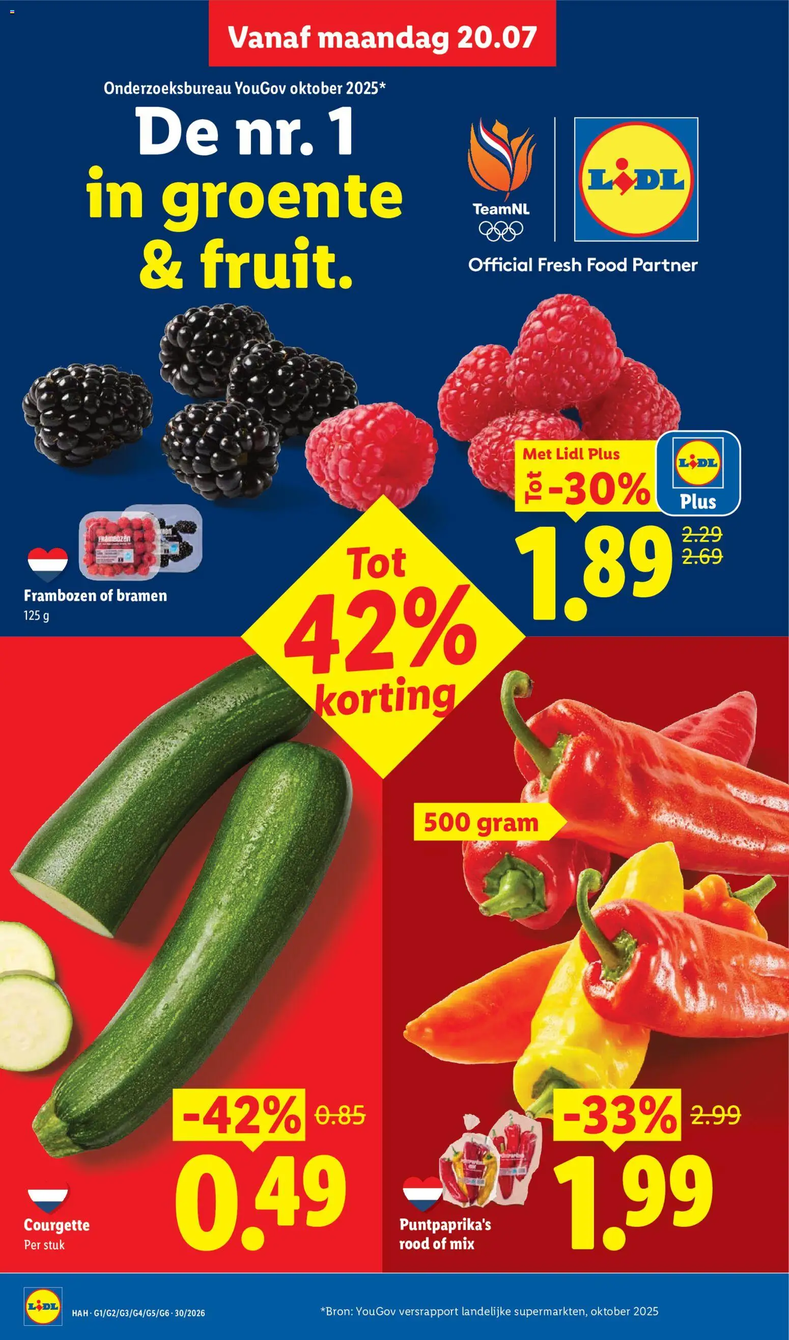 {H1} | Pagina: 4 | Producten: Courgette, Frambozen