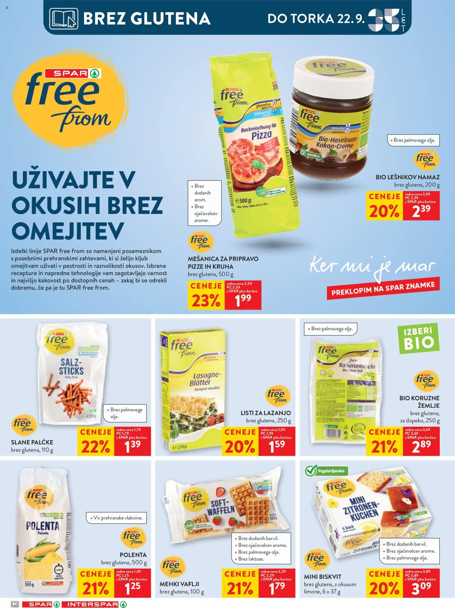 Novi Spar katalog ponudbe – veljaven od 16.09.2026 | Stran: 37 | Izdelki: Slane palčke, Vaflji, Namaz, Lešnikov namaz