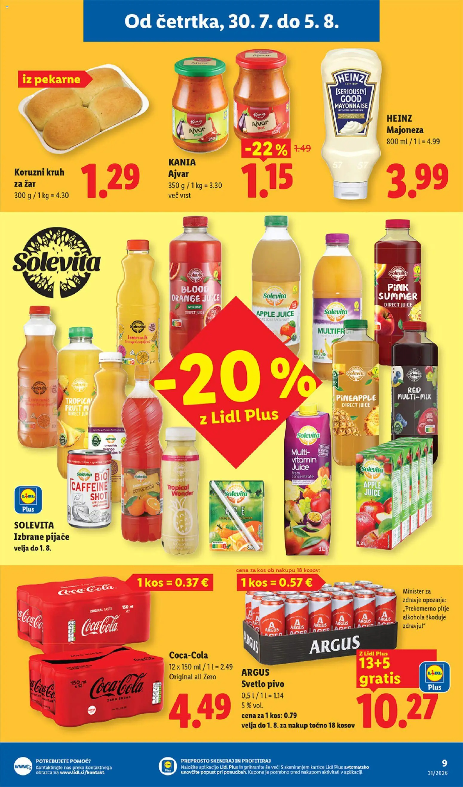 Novi Lidl katalog ponudbe – veljaven od 30.07.2026 | Stran: 13 | Izdelki: Zar, Kos, Majoneza, Mango