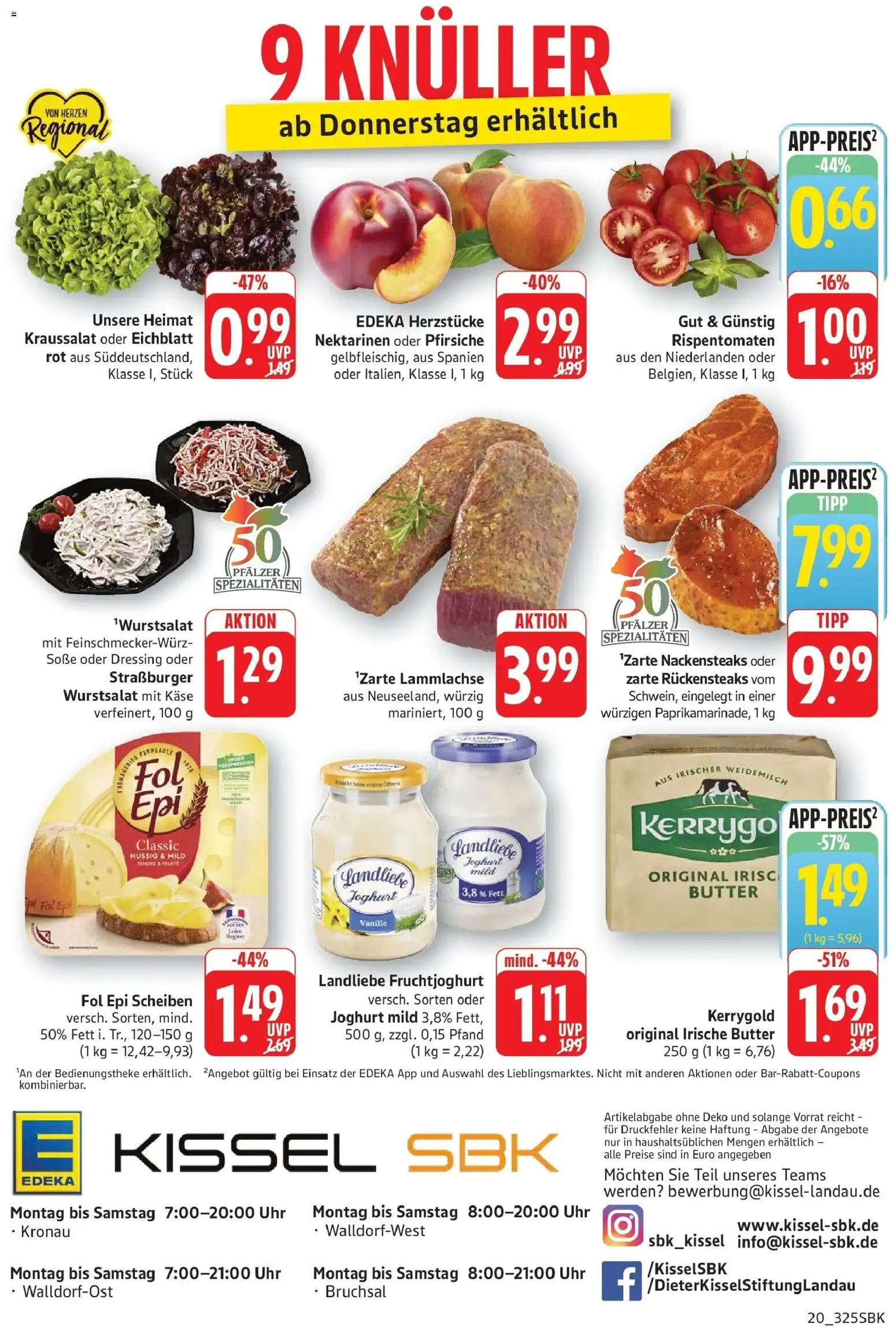 Edeka Prospekt Bruchsal – gültig ab 27.07.2026 | Seite: 20 | Produkte: Nackensteaks, Käse, Dressing, Fruchtjoghurt