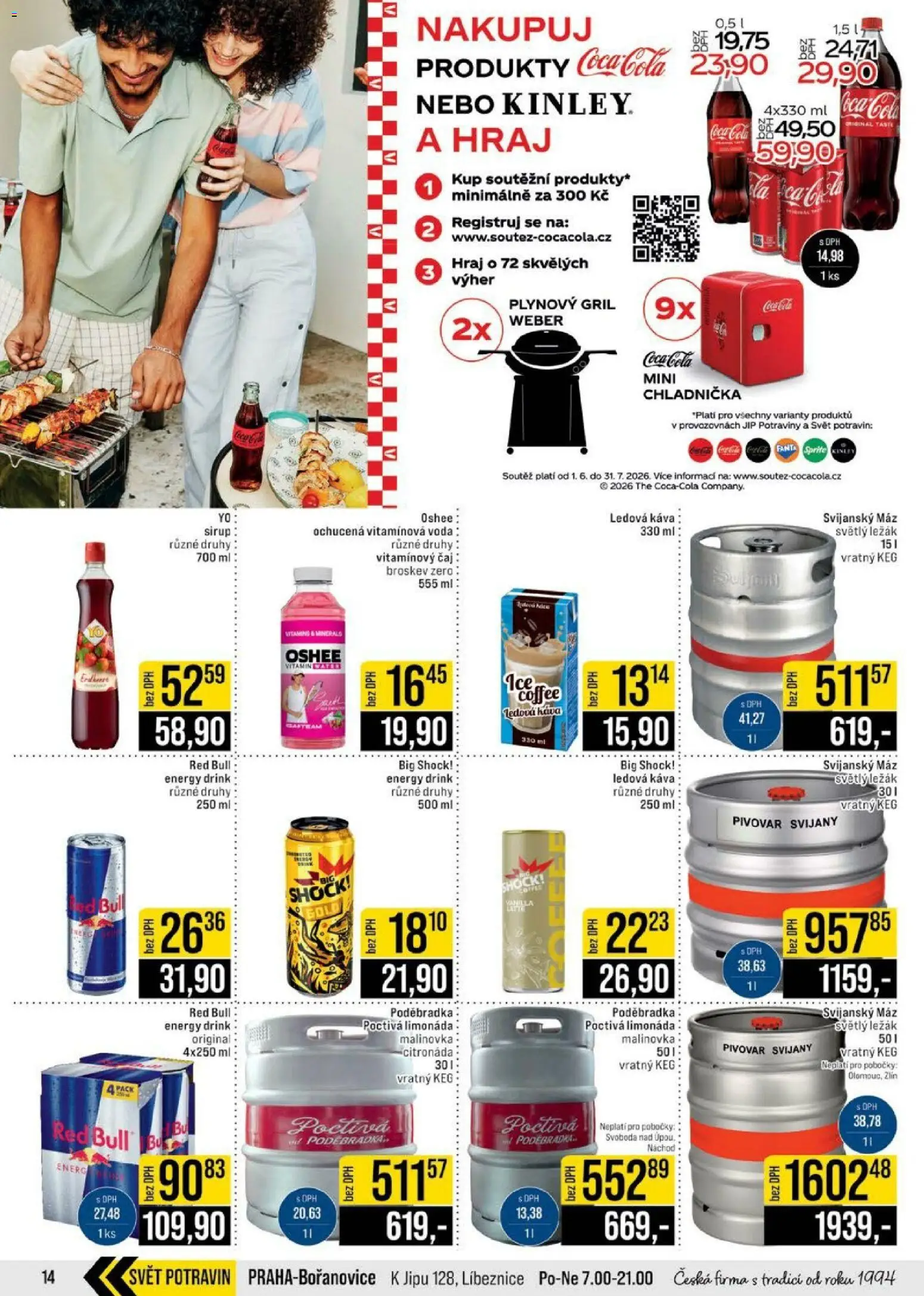 Jip leták - Cash & Carry od 27.05.2026 | Strana: 14 | Produkty: Ledová káva, Voda, Svijanský Máz, Big Shock