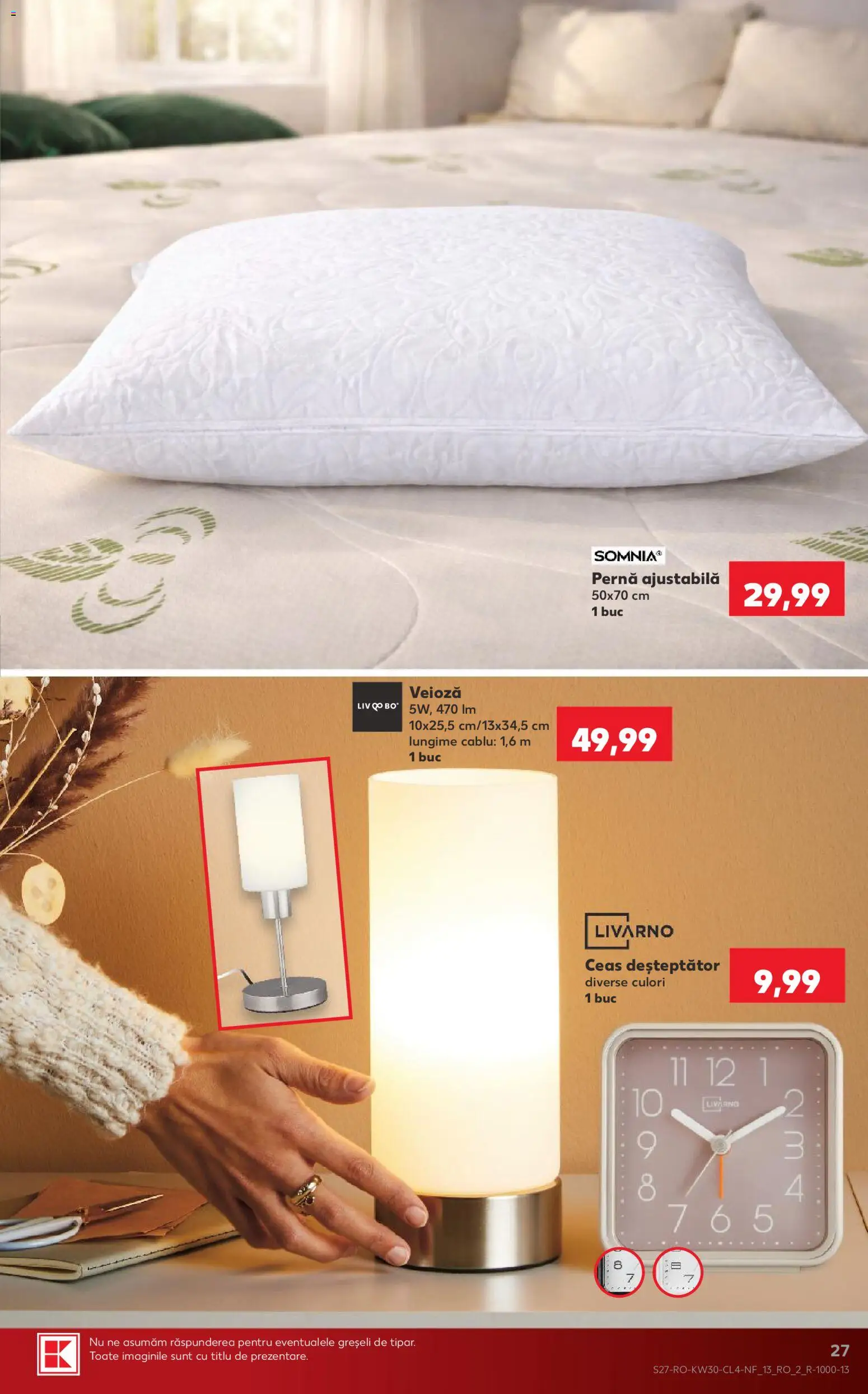 Noul catalog Kaufland – valabil de la 22.07.2026 | Pagină: 27 | Produse: Ceas, Cablu, Pernă, Veioză