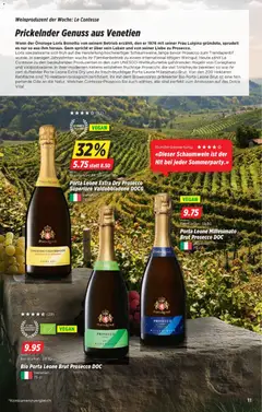 Bio Porta Leone Brut Prosecco DOC, Bio Porta Leone Brut Prosecco DOC, Venetien, 75 cl ab 03.09.2026 gültig | Seite: 11 | Produkte: Prosecco