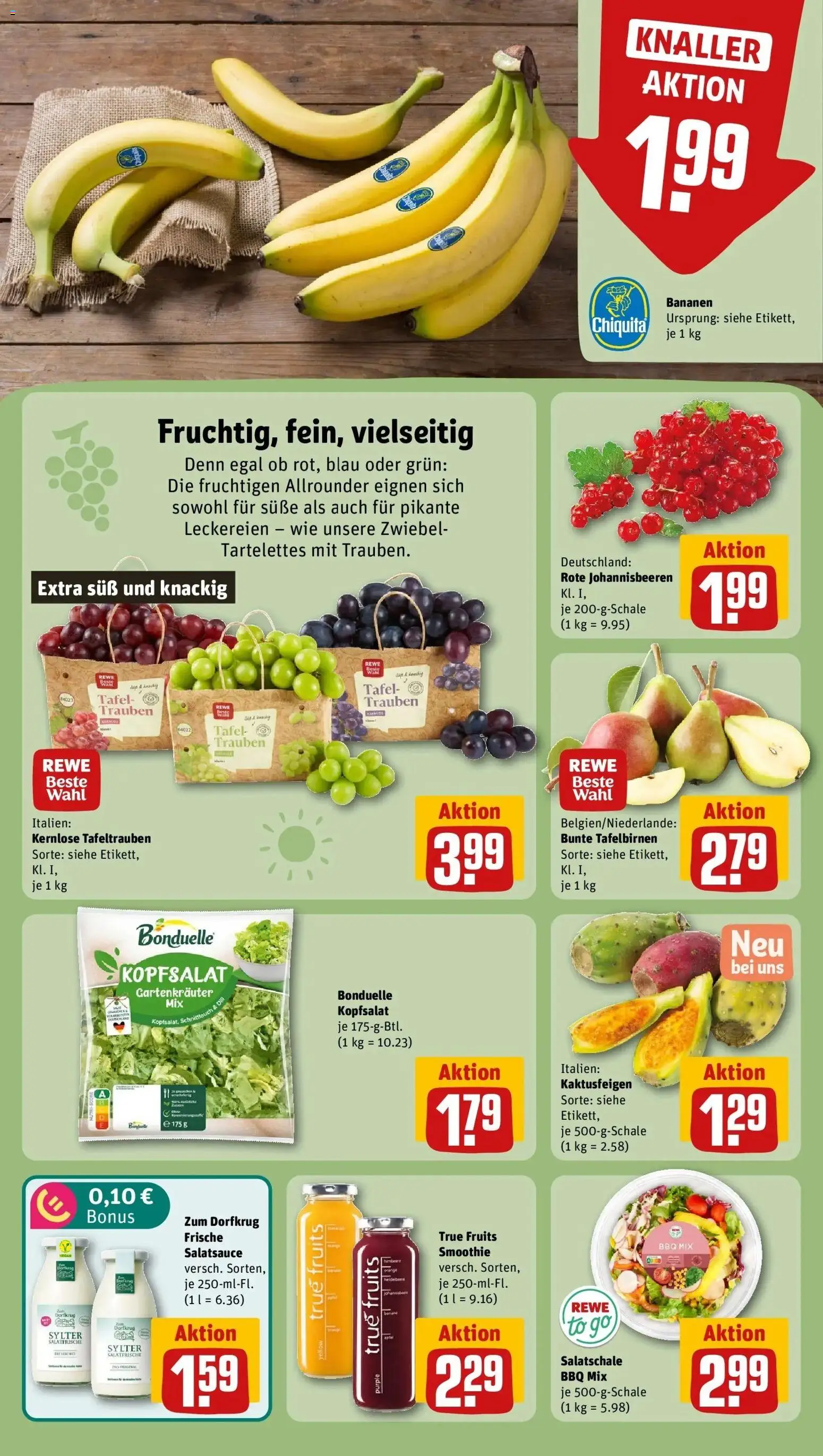 REWE Prospekt ab 31.08.2026 zum Blättern » Angebote | Seite: 6 | Produkte: Trauben, Bananen
