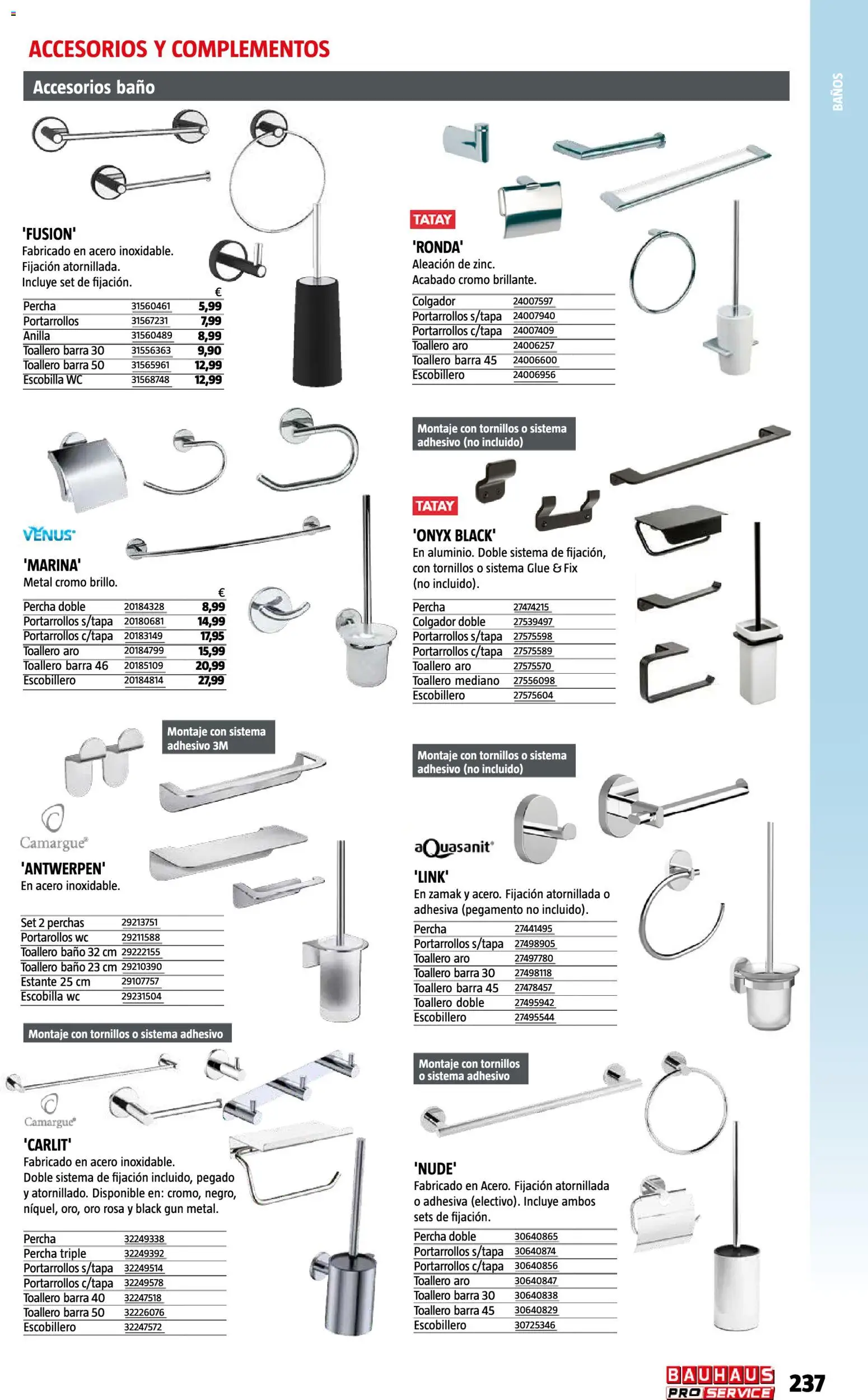 Bauhaus ProService │ válido desde el 11/05/2026 | Página: 237 | Productos: Toallero, Percha, Estante, Baño