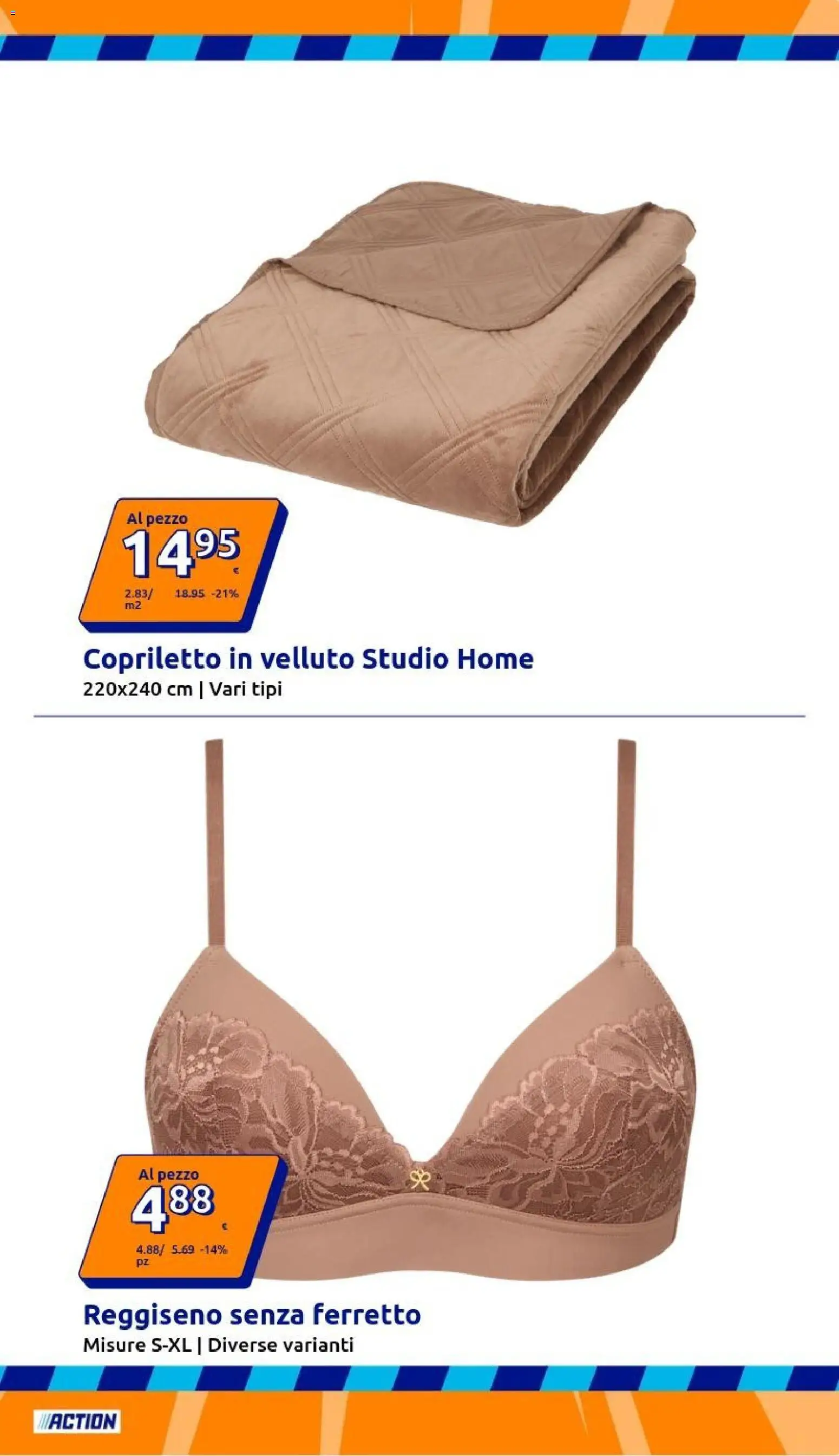 Volantino Action del 09/09/2026 | Pagina: 19 | Prodotti: Reggiseno, Copriletto