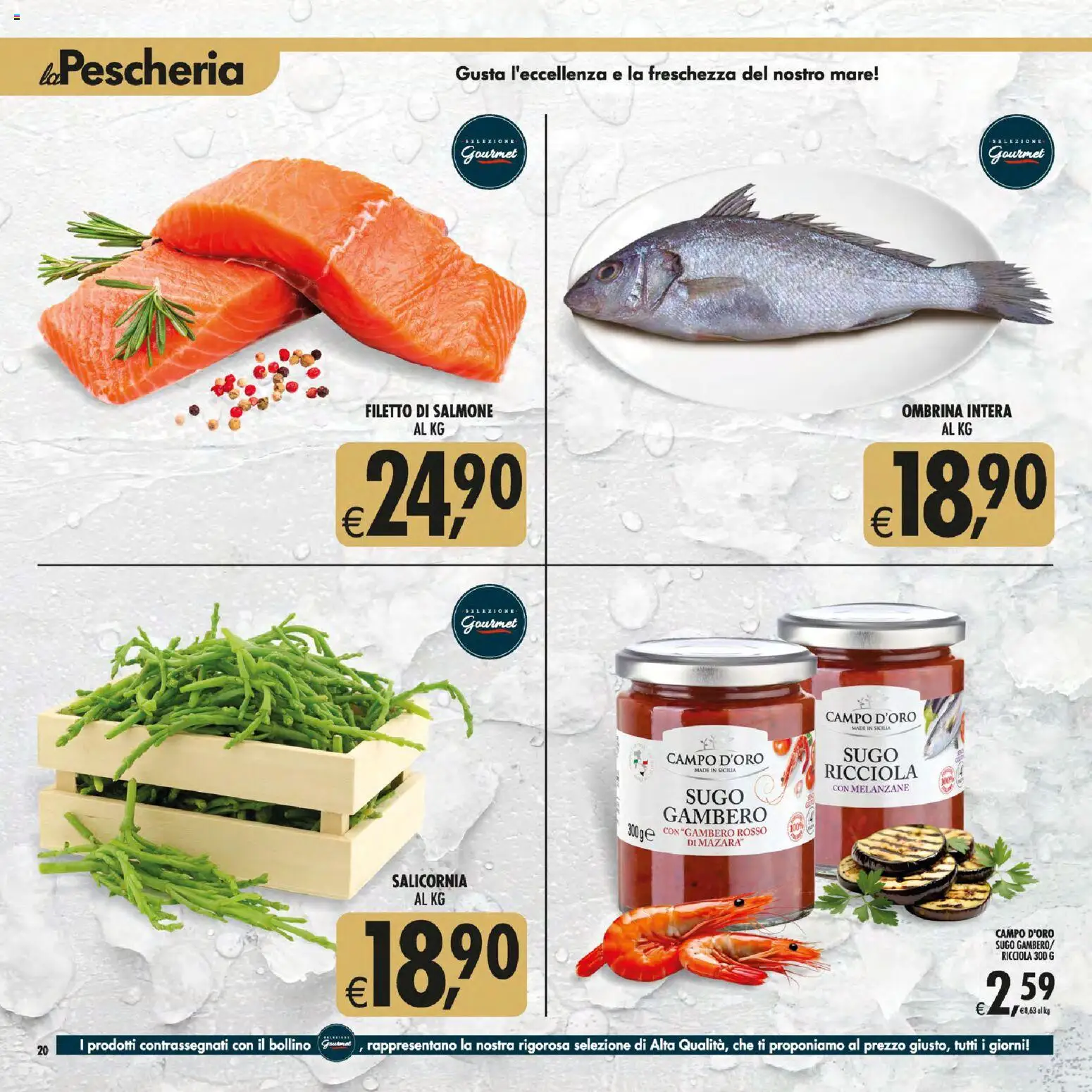 Volantino Decò del 01/09/2026 | Pagina: 20 | Prodotti: Filetto di salmone, Filetto, Melanzane, Sugo