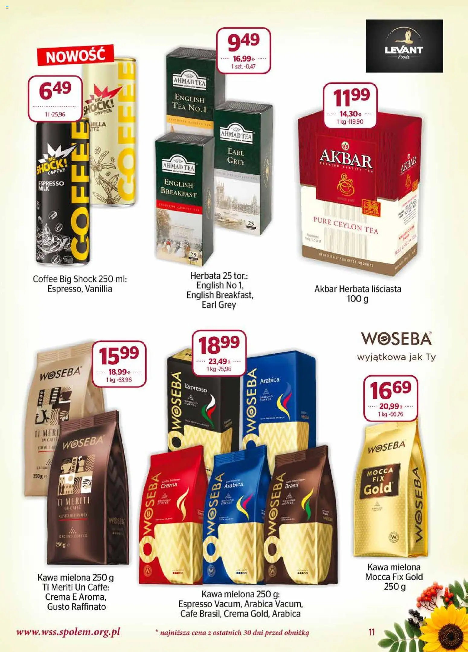 Społem gazetka od 01.09.2026 | Strona: 11 | Produkty: Earl Grey, Kawa, Herbata, Kawa mielona