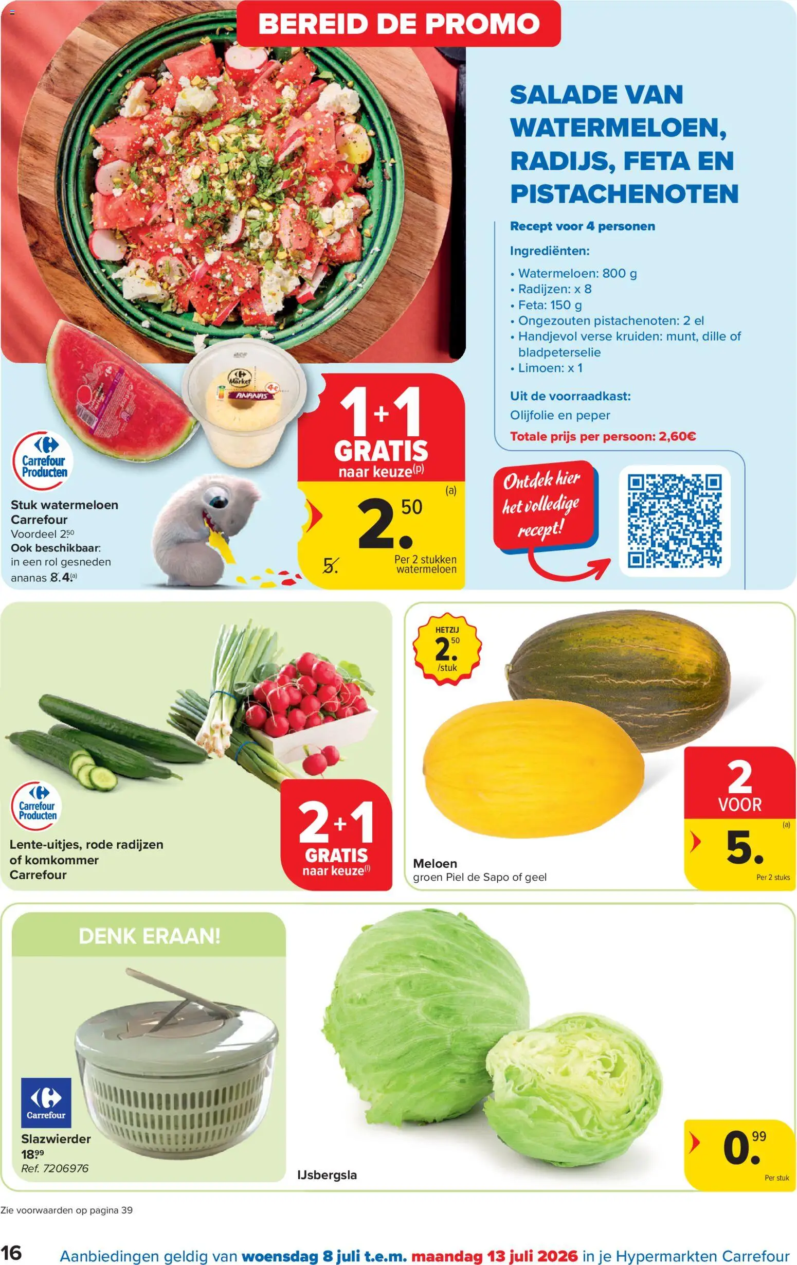 {H1} | Pagina: 16 | Producten: Feta, Watermeloen, Meloen, Komkommer