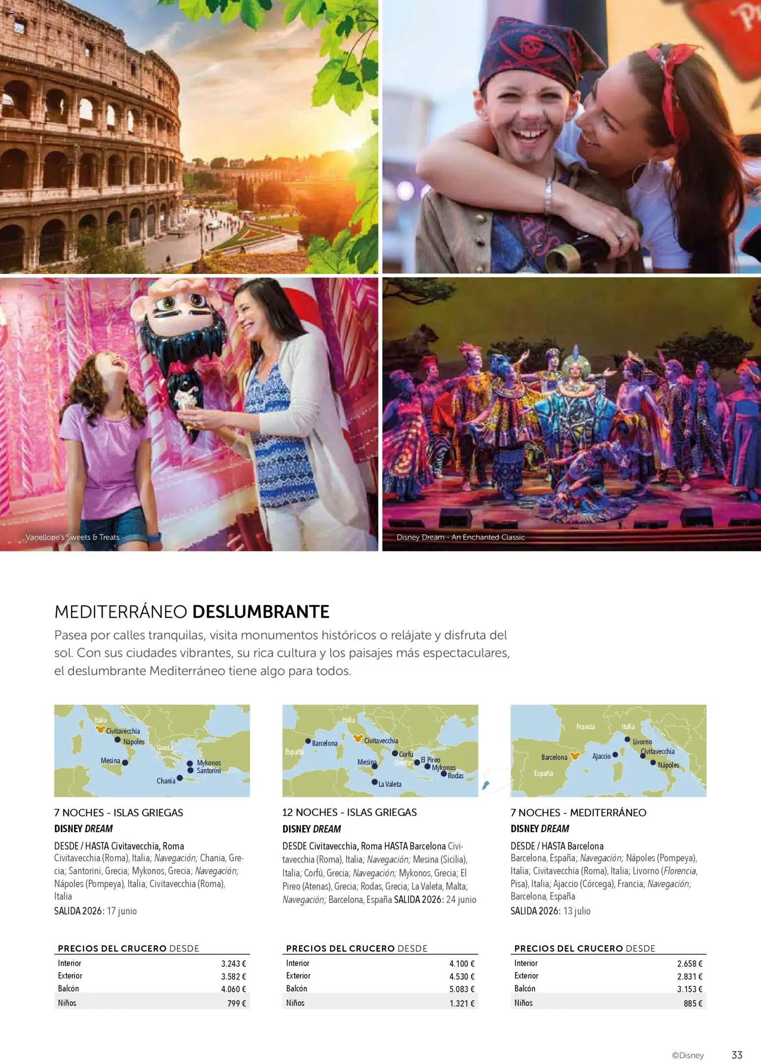 Viajes El Corte Inglés Disney Cruise Line │ válido desde el 07.04.2026 | Página: 33