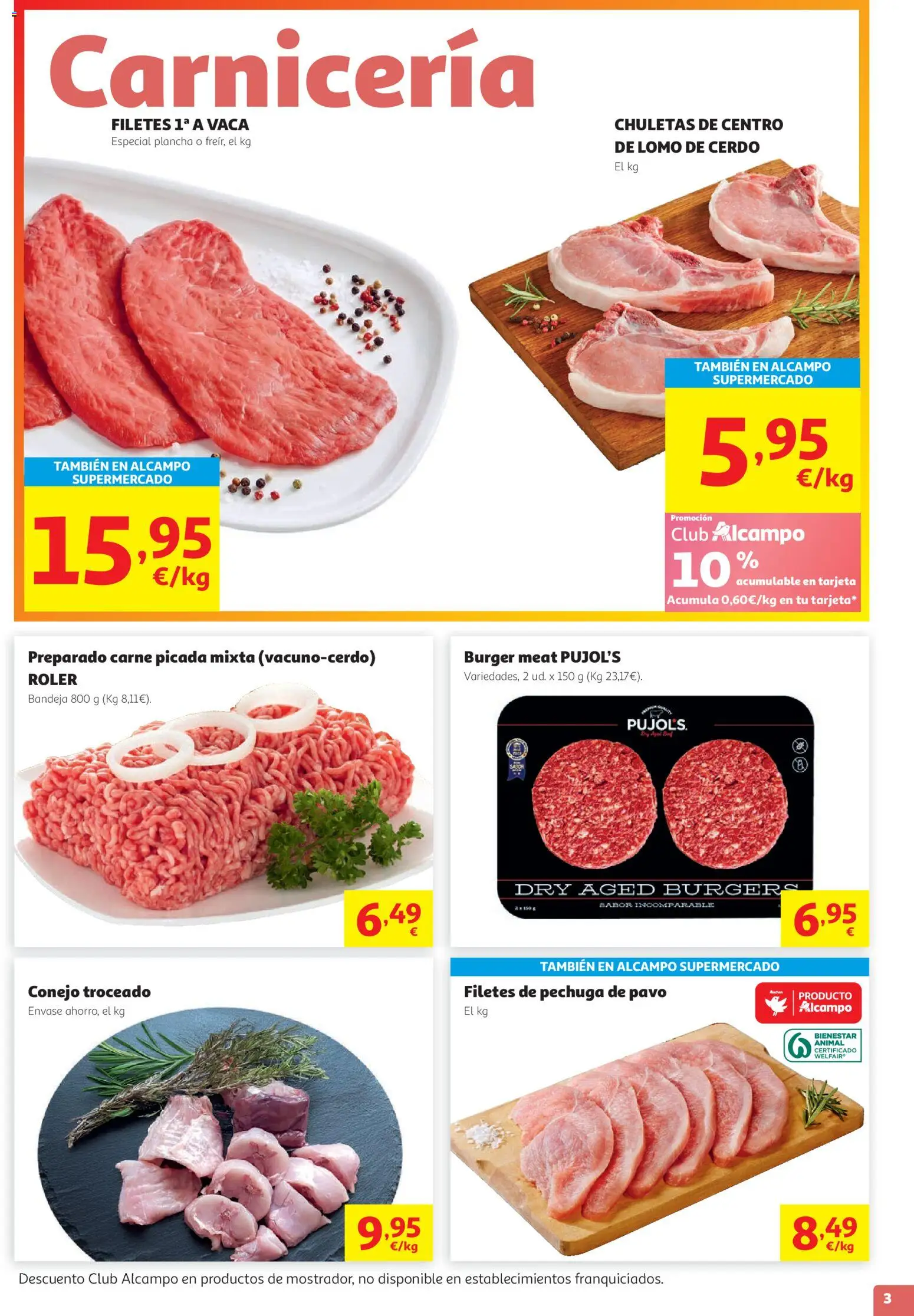 Alcampo HG Unico Litoral │ válido desde el 15/07/2026 | Página: 3 | Productos: Cerdo, Plancha, Bandeja