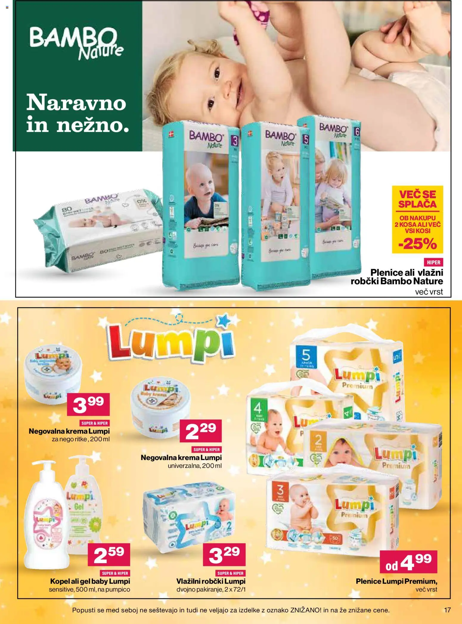 Novi Mercator katalog ponudbe – veljaven od 26.08.2026 | Stran: 17 | Izdelki: Kopel, Med, Plenice, Robčki
