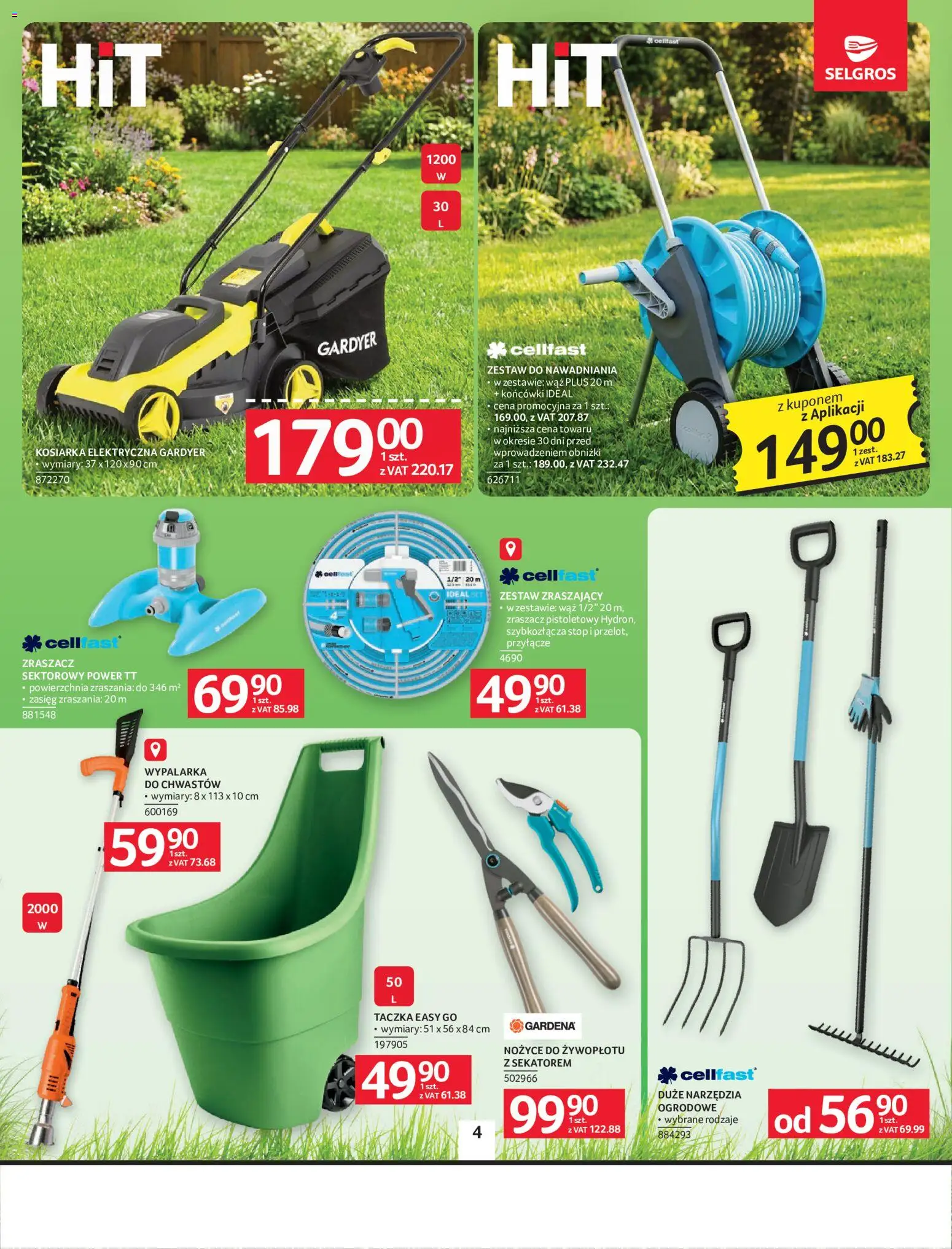 Selgros cash&carry gazetka - Oferta przemysłowa od 07.05.2026 | Strona: 6 | Produkty: Kosiarka, Nożyce do żywopłotu