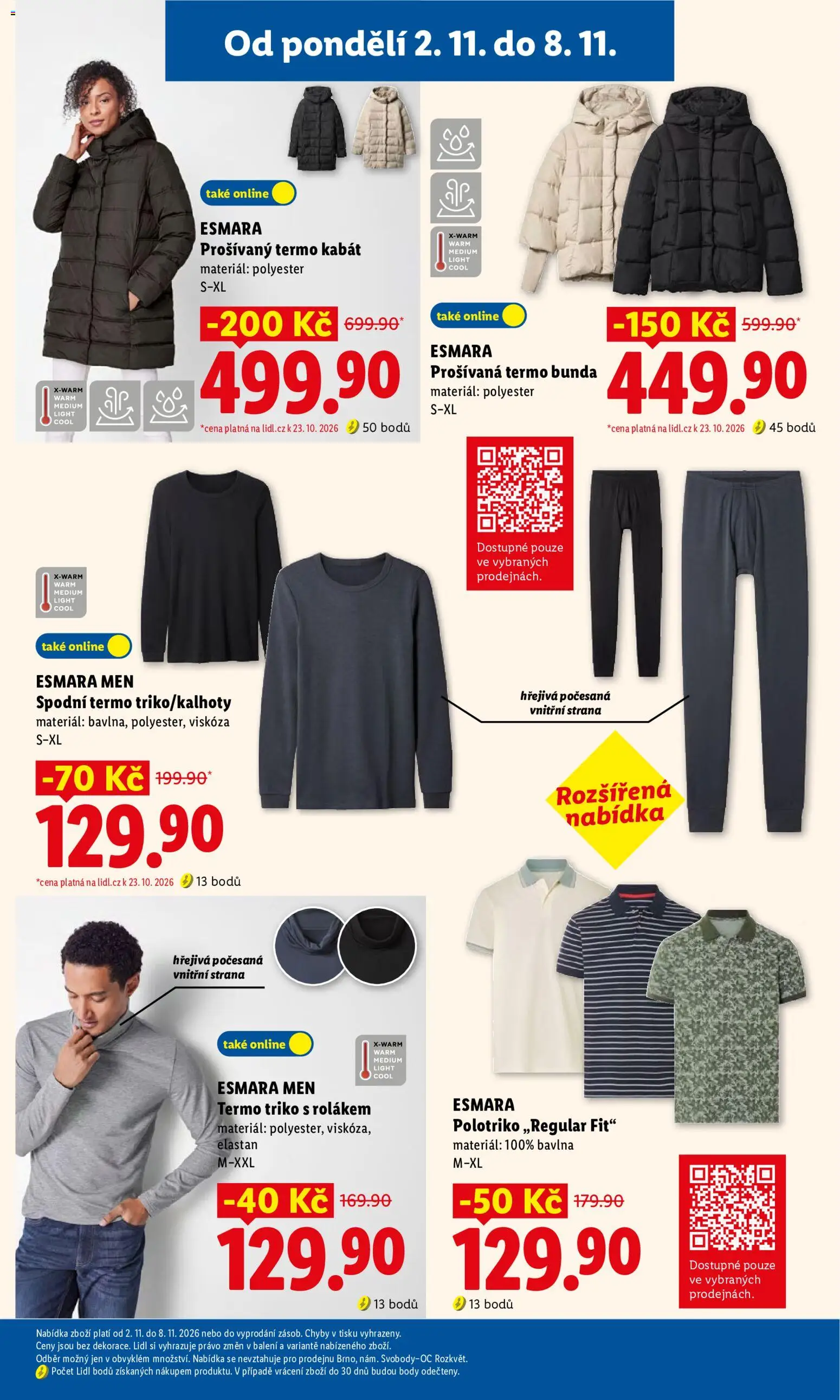 Lidl leták - Spotřební zboží od 02.11.2026 | Strana: 18 | Produkty: Bunda, Kabát, Termo triko, Body