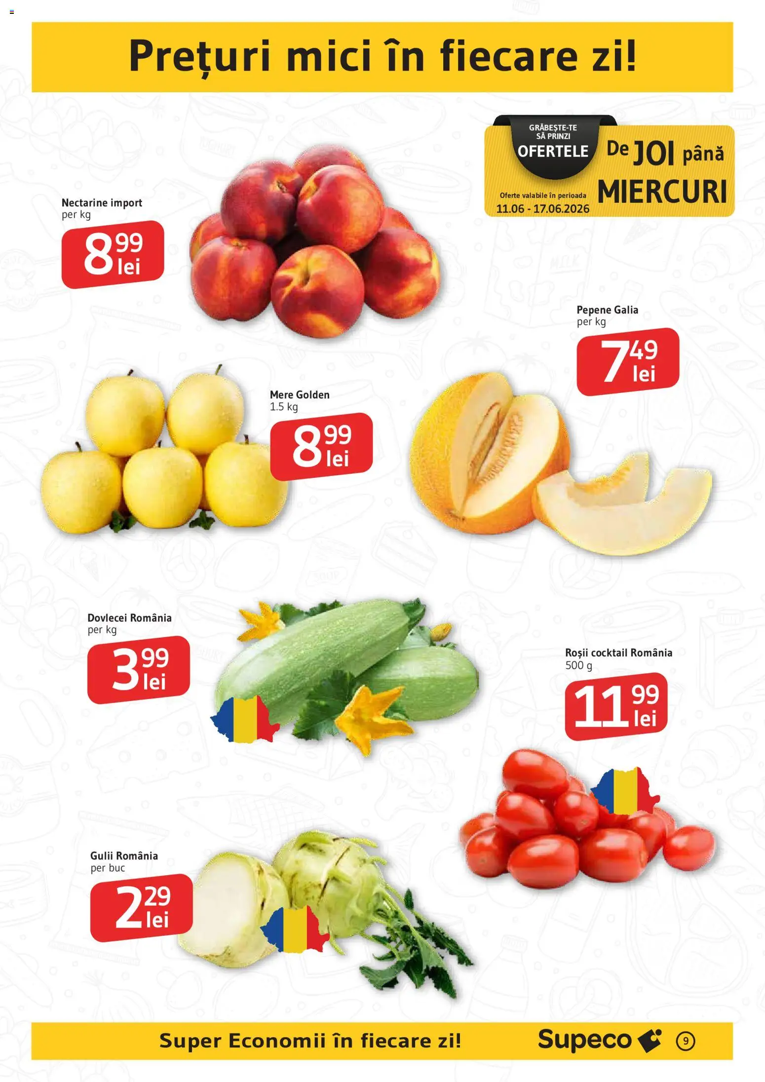 Noul catalog Supeco – valabil de la 11.06.2026 | Pagină: 9 | Produse: Temizlik kovası, Mici, Mere, Cocktail