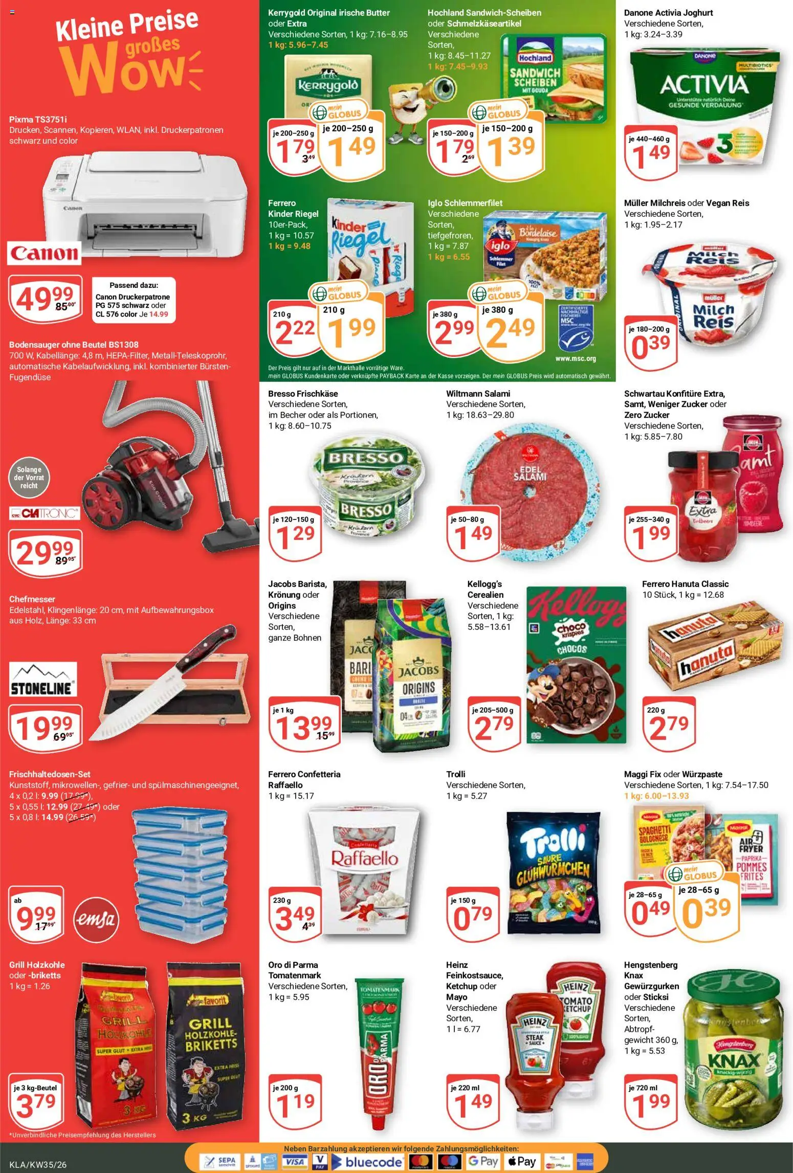 Globus Prospekt Kaiserslautern – gültig ab 24.08.2026 | Seite: 4 | Produkte: Maggi, Kellogg's, Paprika, Iglo schlemmerfilet