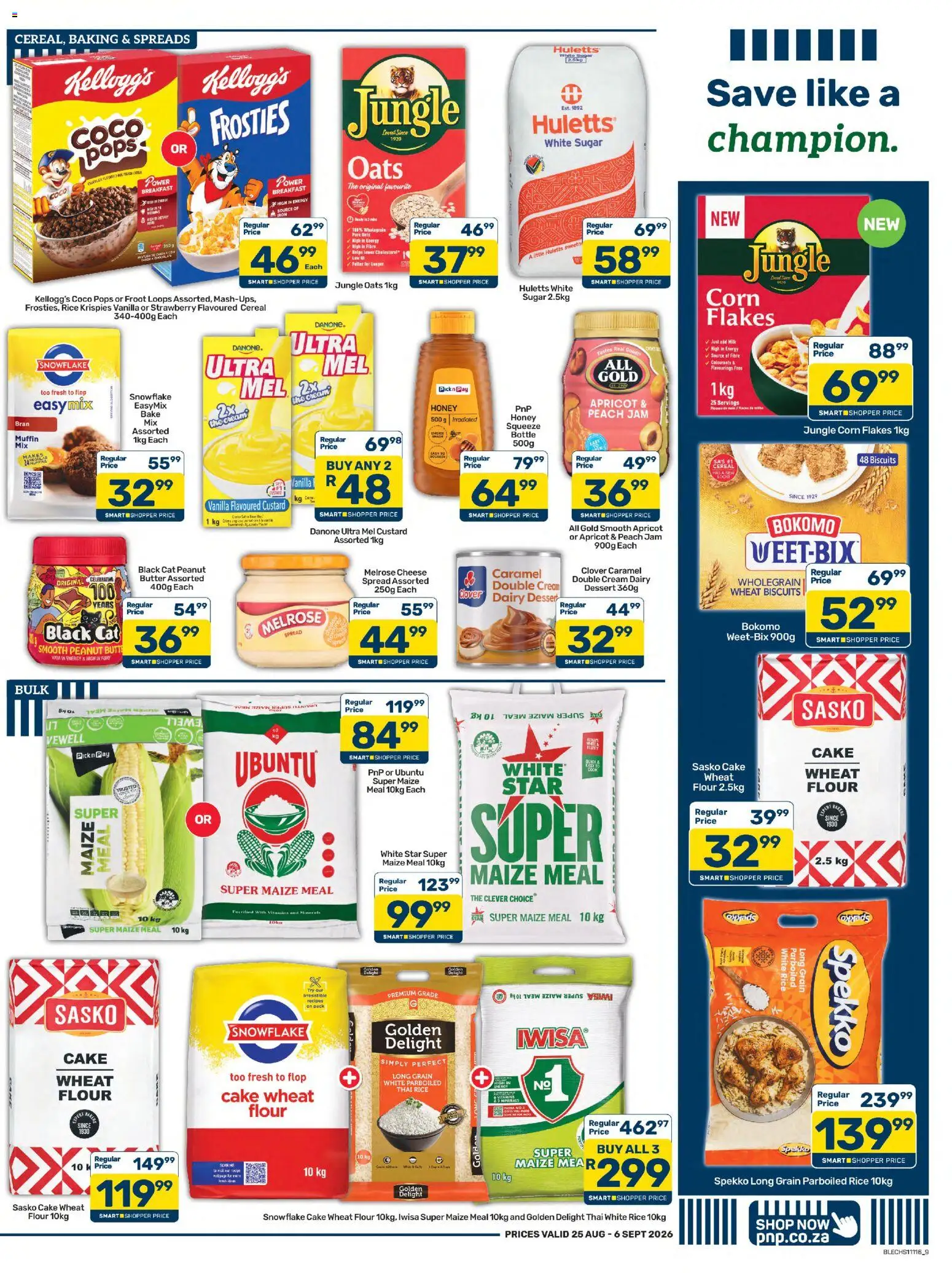 New Pick n Pay catalogue – valid from 25/08/2026 | Page: 9 | Products: Vanilla, Breakfast, Corn flakes, Dessert