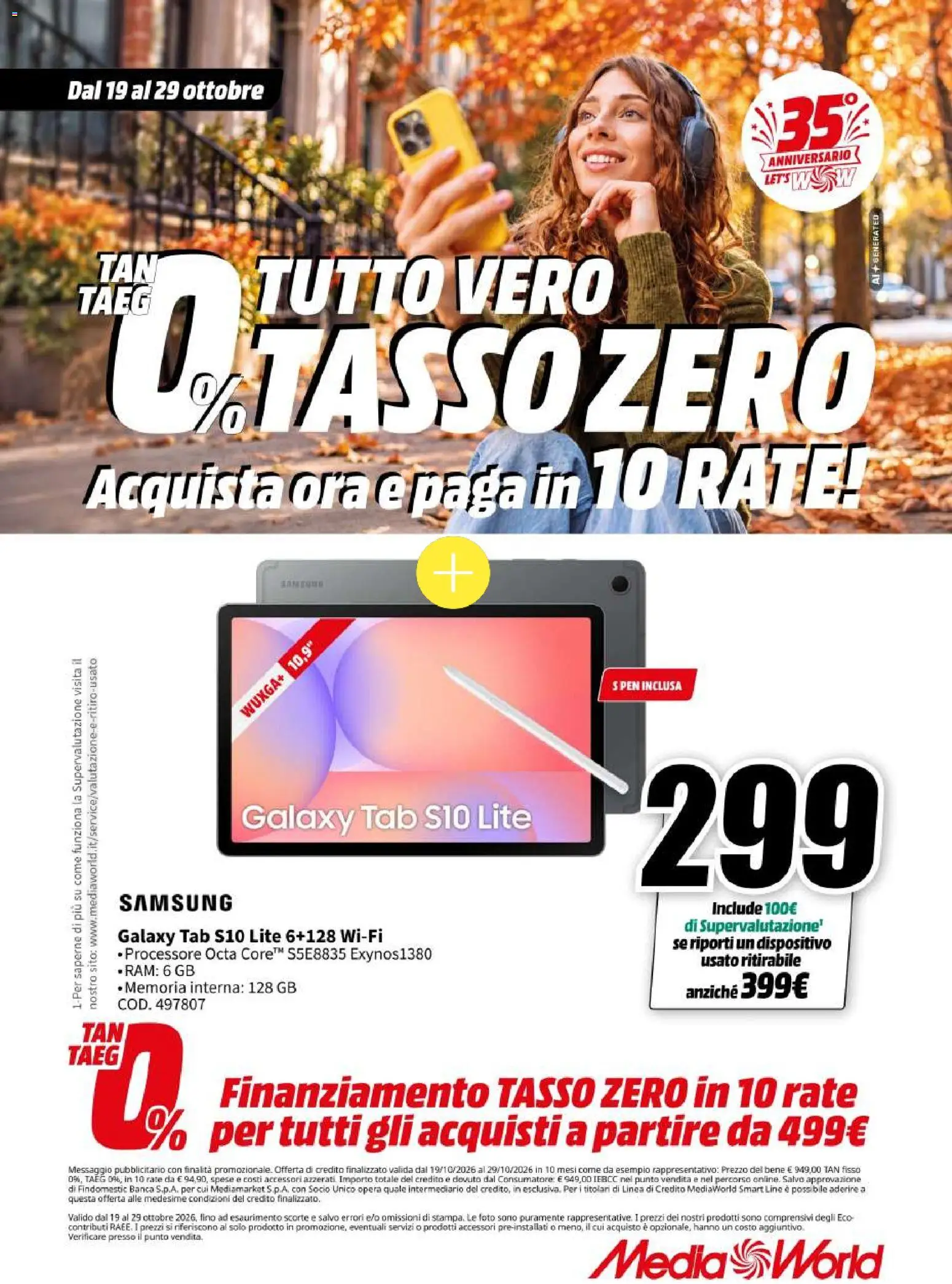 Volantino Media World del 19/10/2026 | Pagina: 17 | Prodotti: Samsung