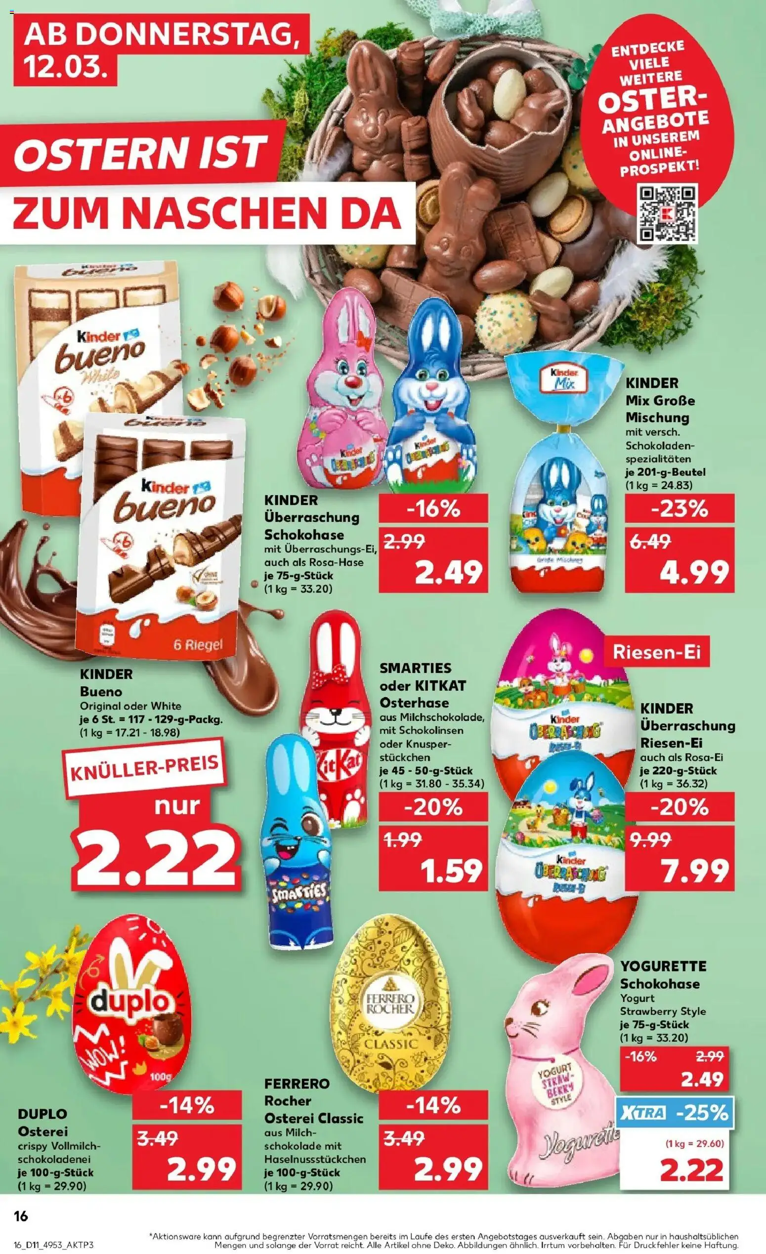 Kaufland Prospekt Meppen	 – gültig ab 09.03.2026 | Seite: 28 | Produkte: Ferrero rocher, Yogurette, Schokolade, Smarties