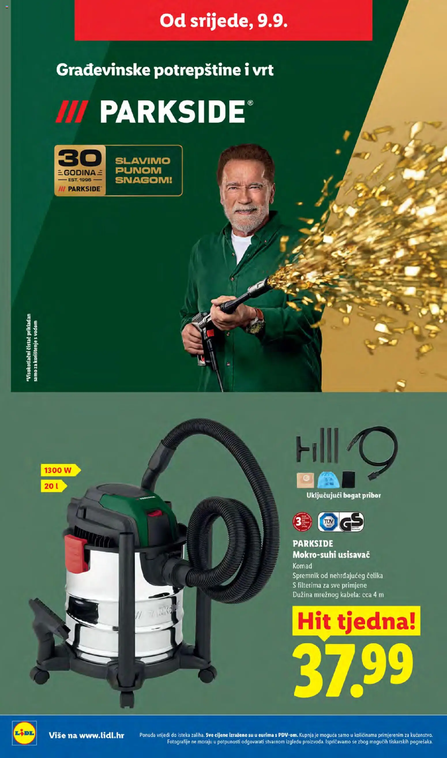 Lidl katalog | vrijedi od 07.09.2026 | Stranica: 42 | Proizvodi: Usisavač, Parkside