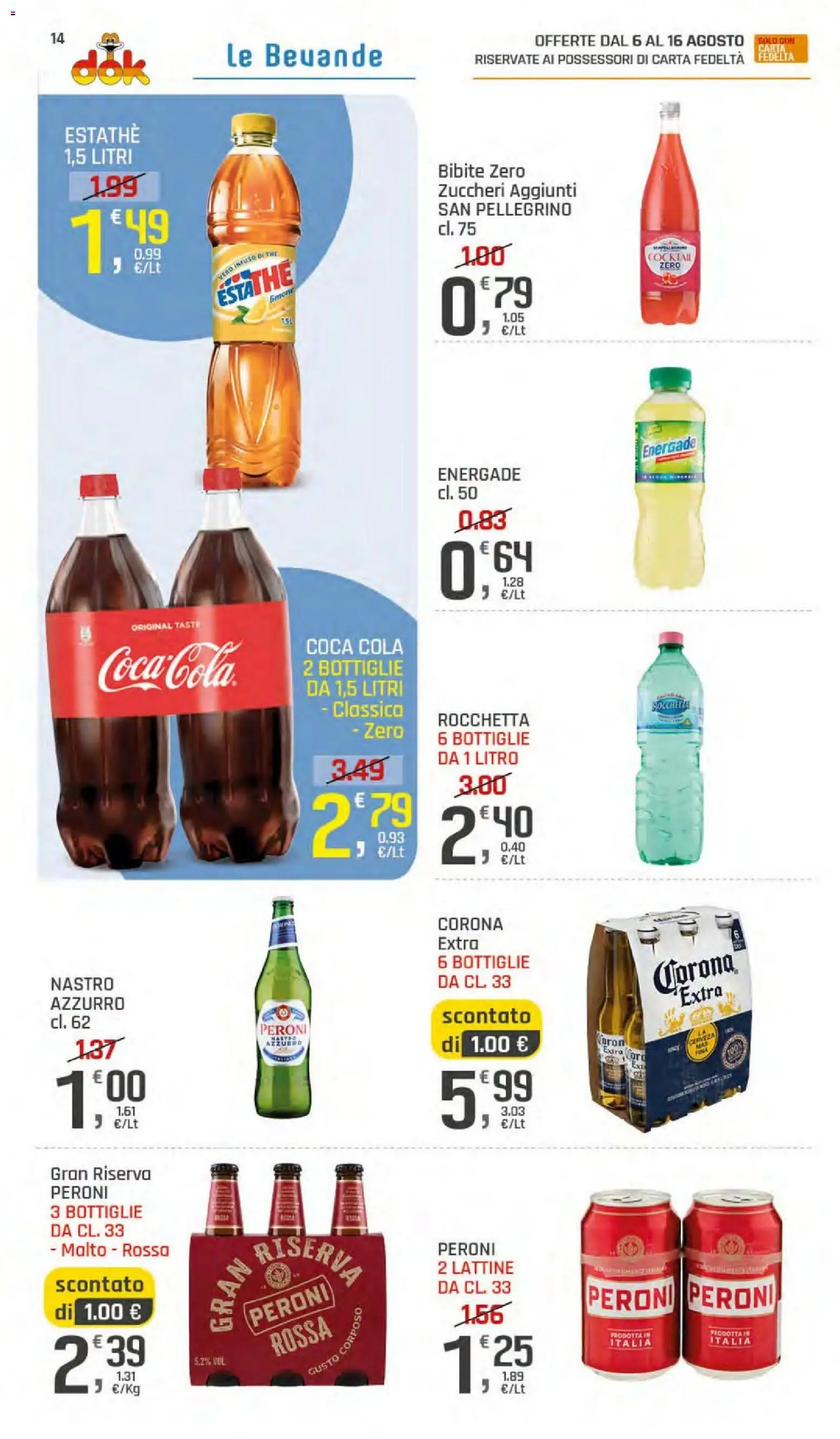 Volantino DOK del 06/08/2026 | Pagina: 18 | Prodotti: Limone, The, Bibite, Coca Cola