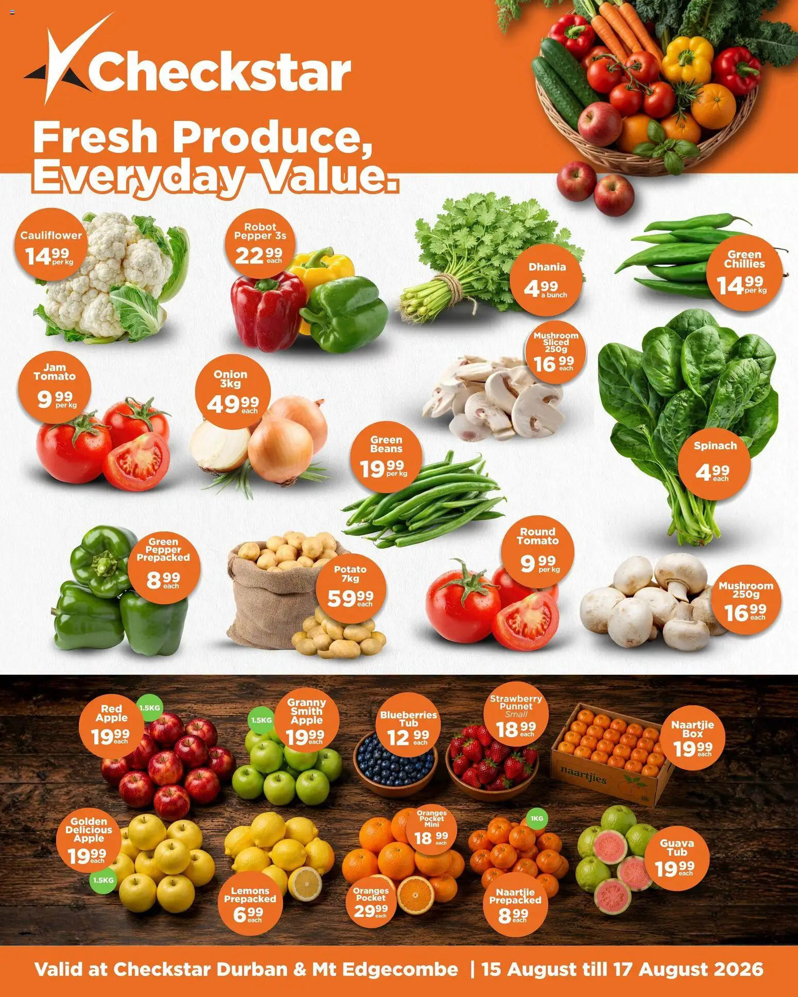 New Check Star catalogue – valid from 15/08/2026 | Page: 2 | Products: Blueberries, Lemons, Beans, Onion