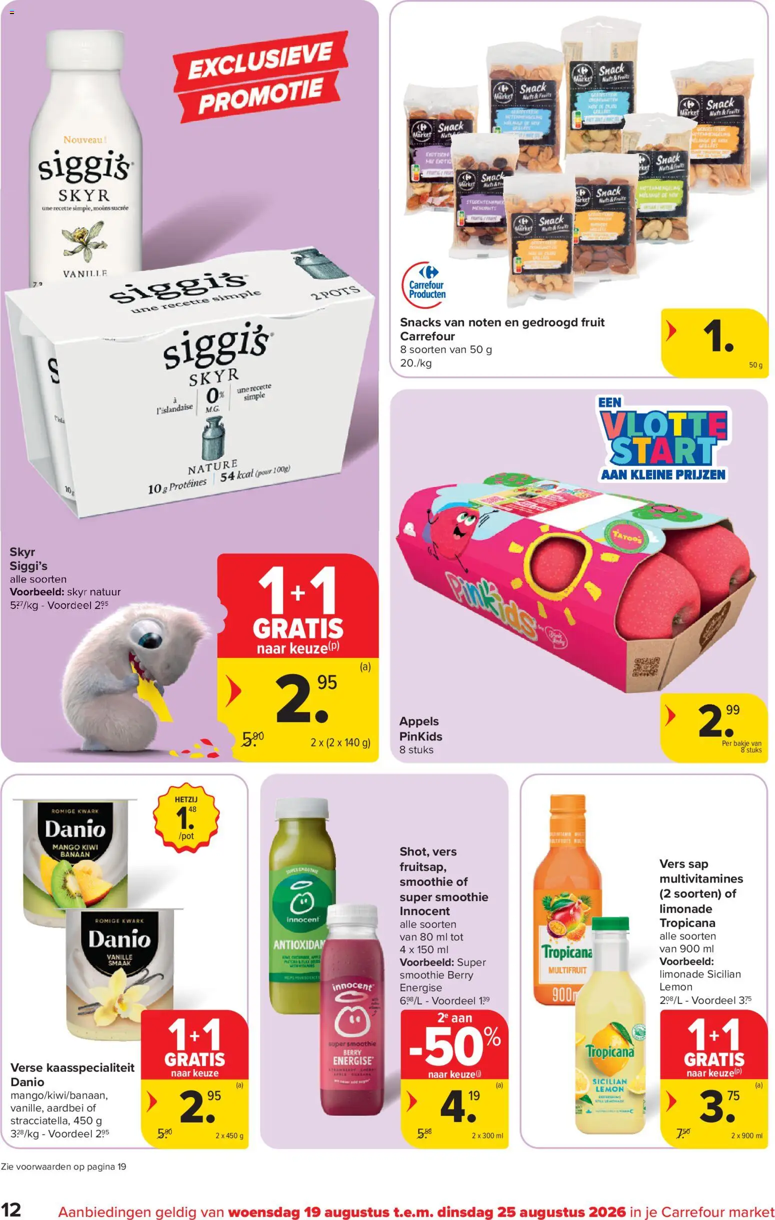 {H1} | Pagina: 12 | Producten: Gedroogd fruit, Banaan, Vers sap, Snacks