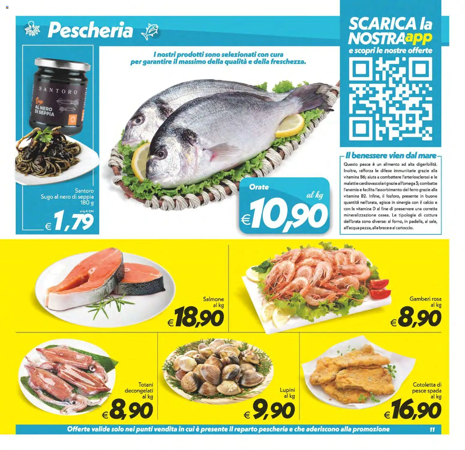 Volantino SuperConveniente del 29.05.2026 | Pagina: 11 | Prodotti: Salmone, Pesce, Gamberi, Pesce spada