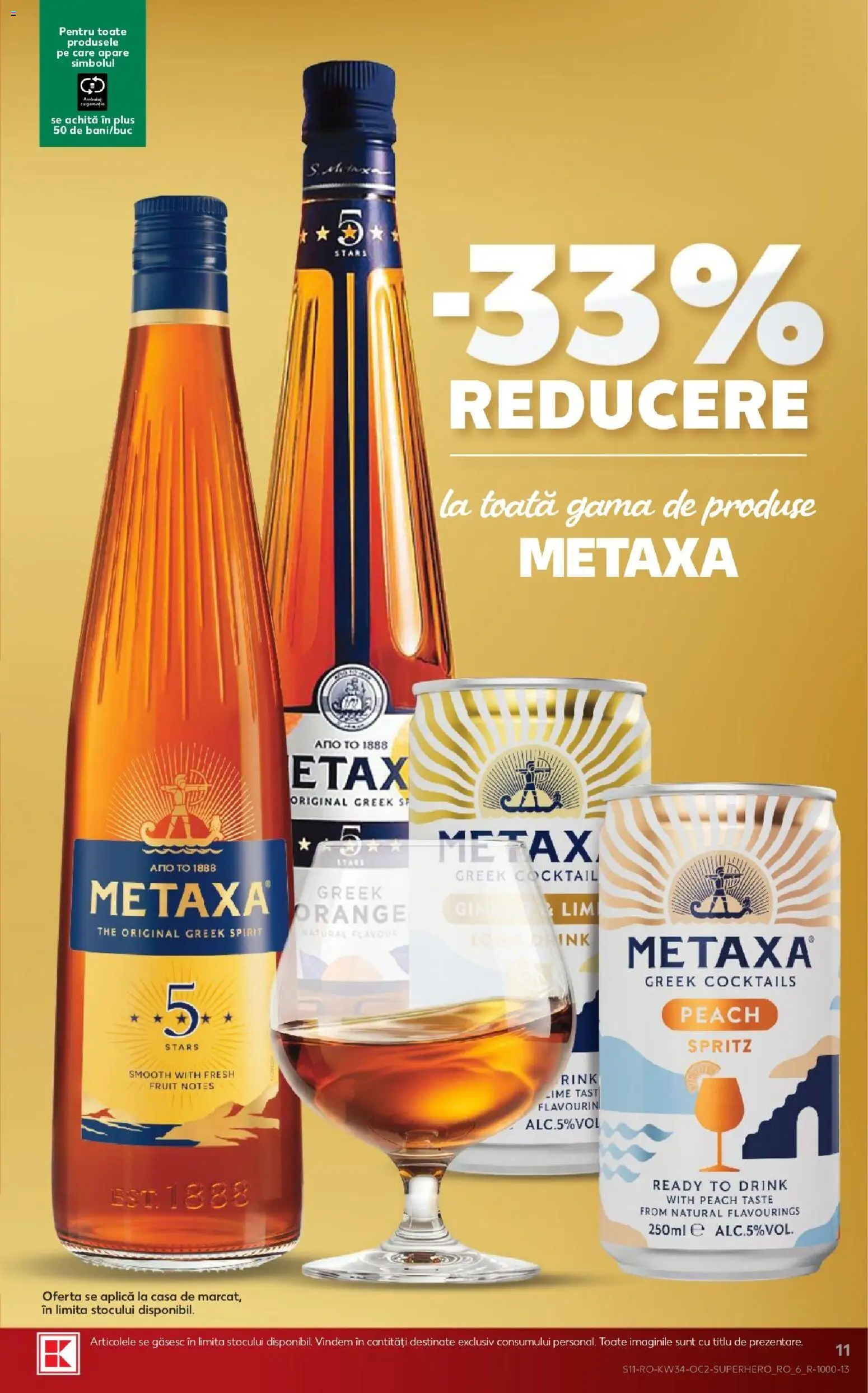 Noul catalog Kaufland – valabil de la 19.08.2026 | Pagină: 11 | Produse: Lime, Aplică, Metaxa, Plus