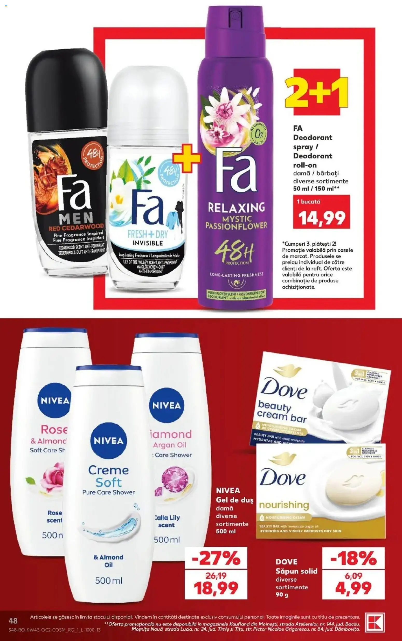Kaufland Carei 21.10.2026 - Revista si Oferta | Pagină: 48 | Produse: Solid, Săpun solid, Săpun, Deodorant