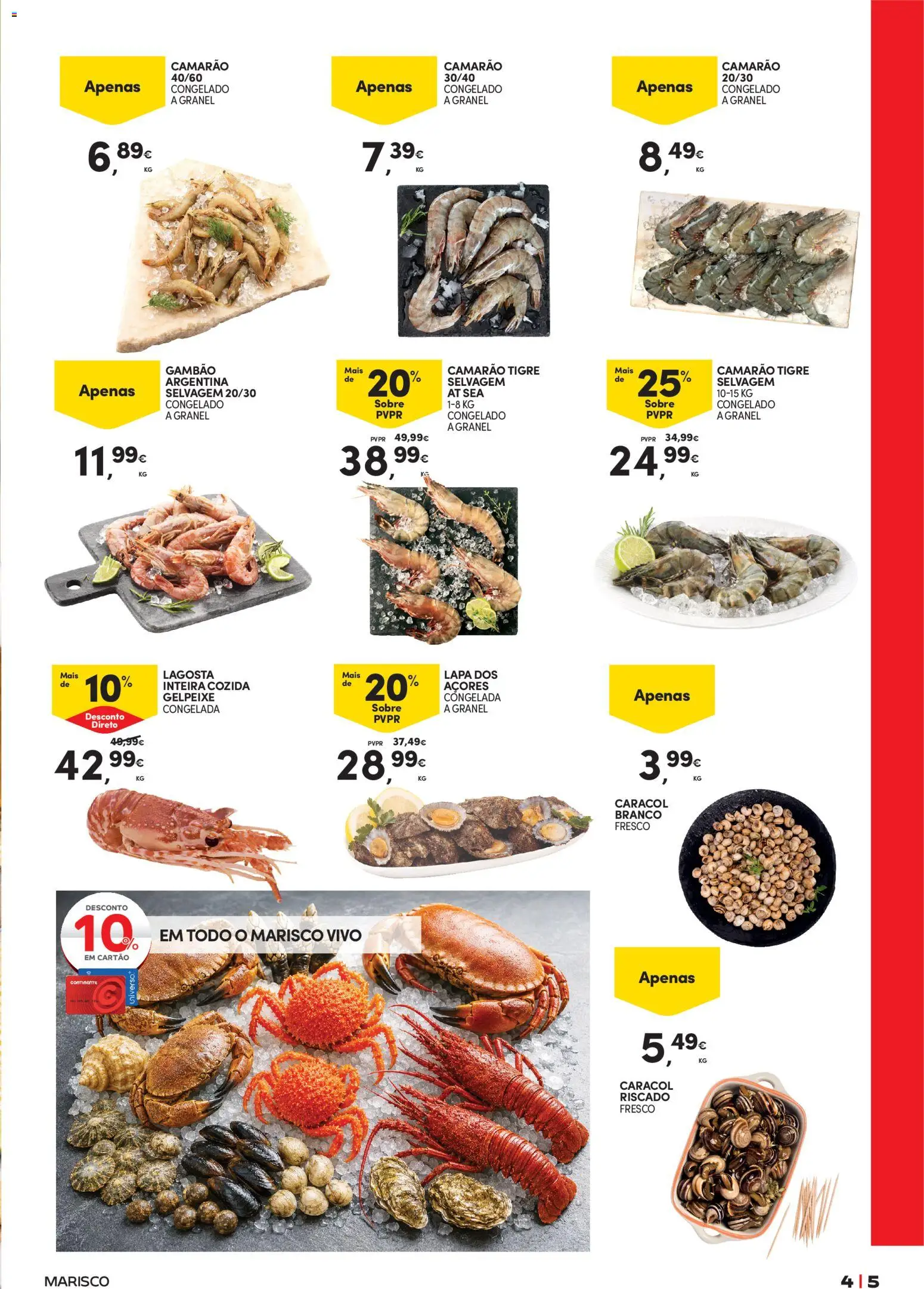 Continente - Açores Cervejas, Vinhos e Mariscos │ válido de 09.06.2026 | Página: 5 | Produtos: Lagosta, Camarão