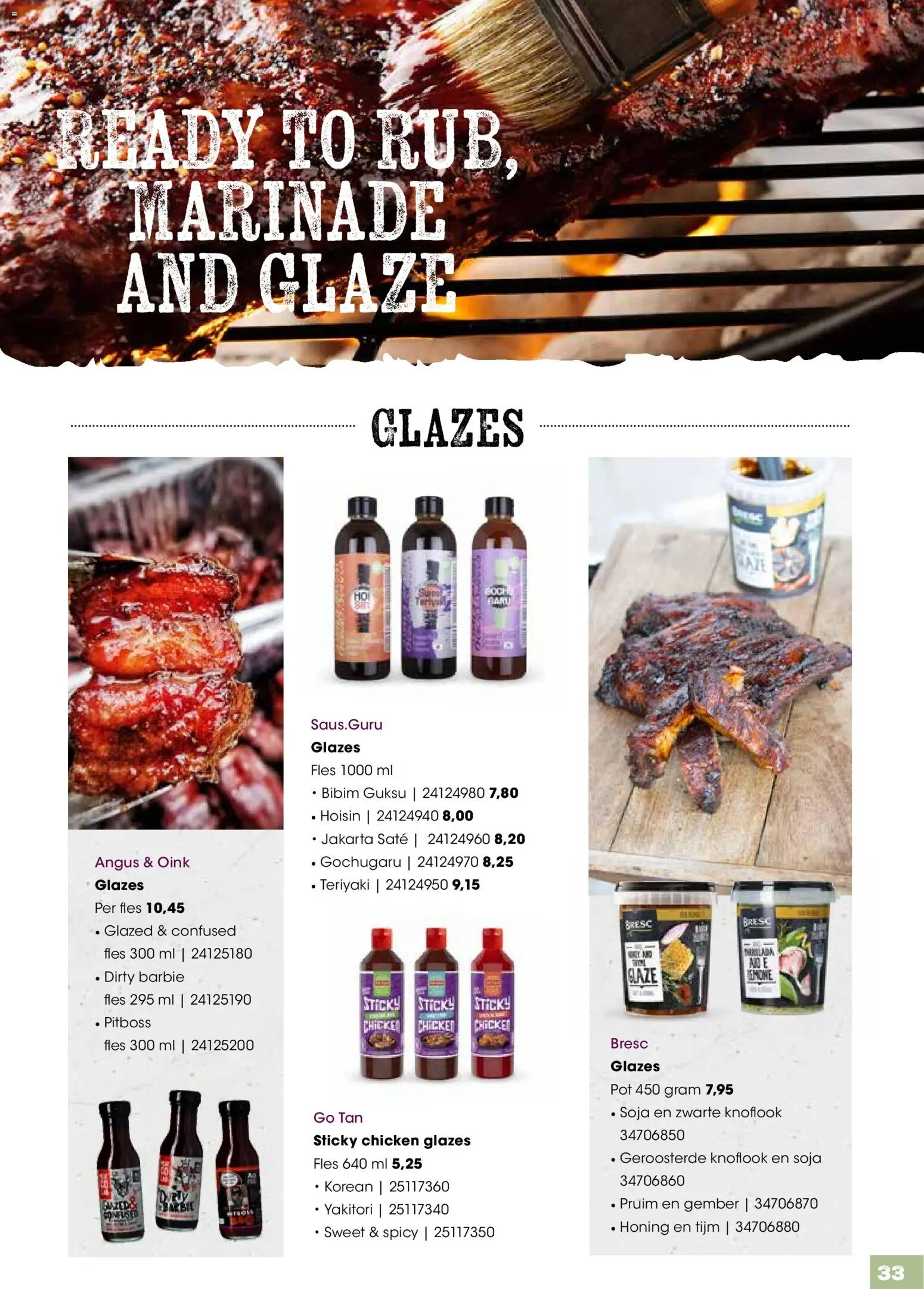 {H1} | Pagina: 33 | Producten: Pot, Fles, Knoflook, Gember