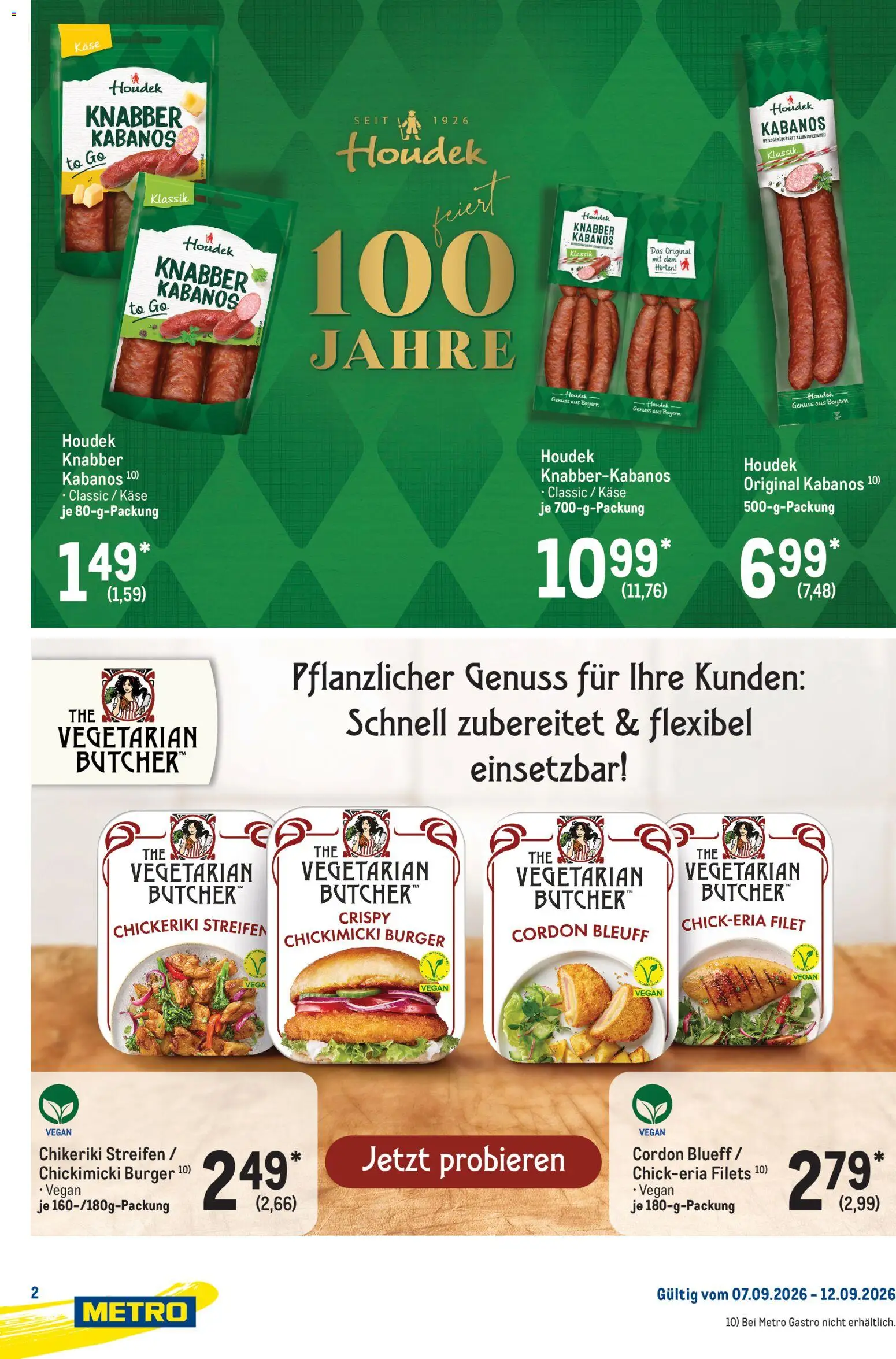 Metro Starke Marken – gültig ab 07.09.2026 | Seite: 2 | Produkte: Käse, Burger