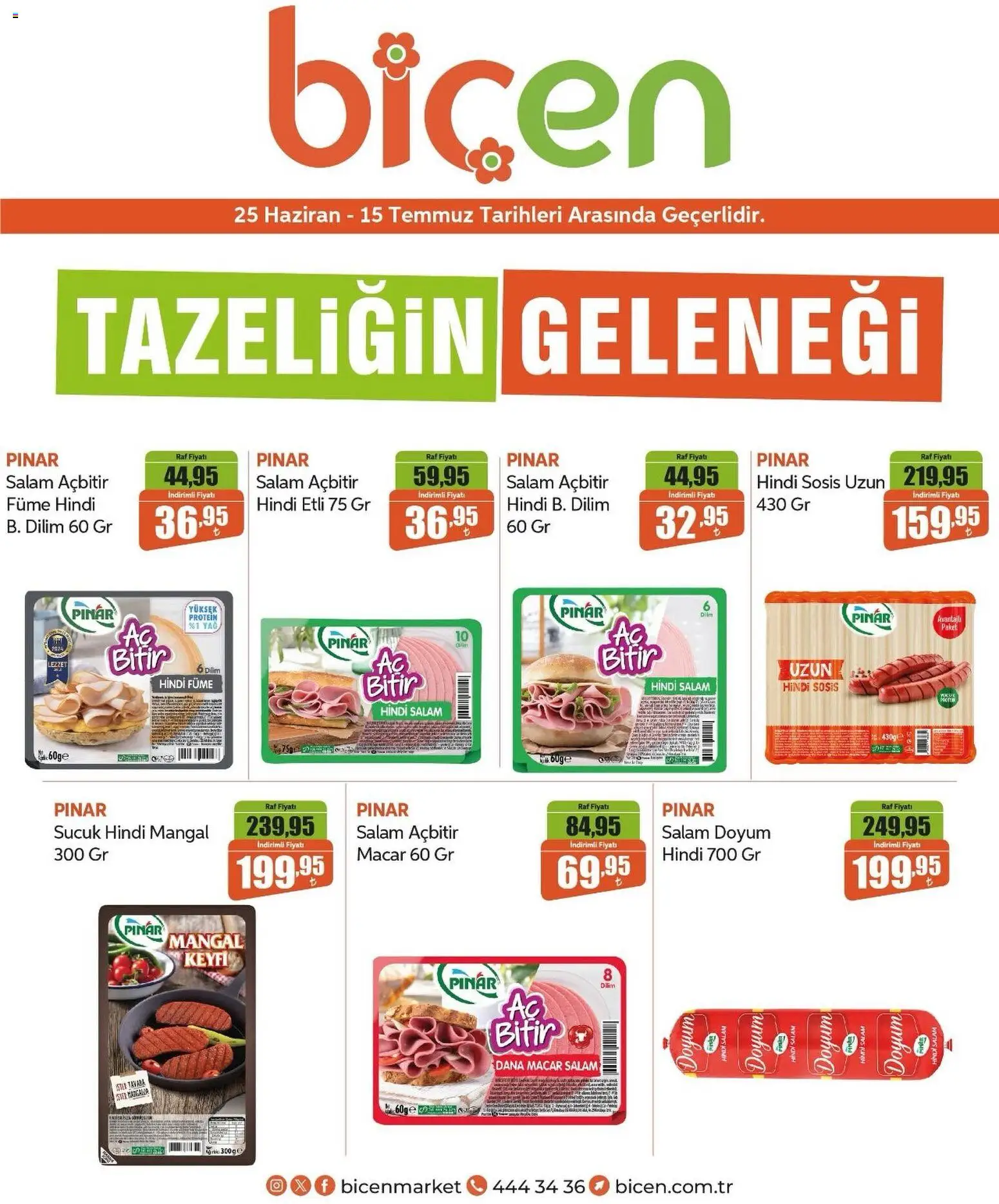 Biçen Market İndirim - 25 Haziran 2026 tarihinden itibaren geçerlidir | Sayfa: 1