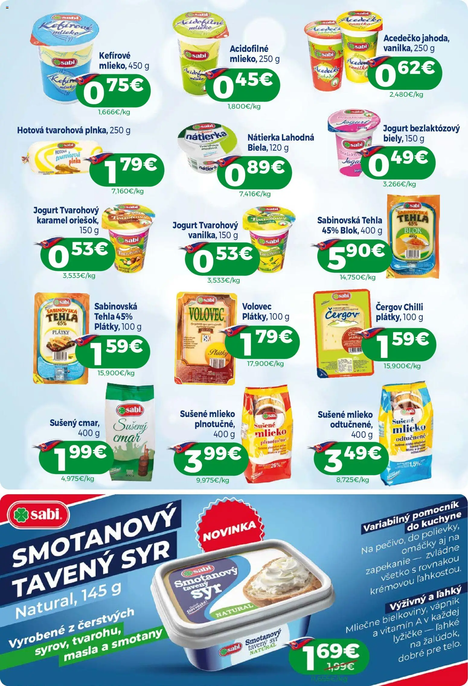 Nové Milk Agro akcie – leták je platný od 27.05.2026 | Strana: 4 | Produkty: Syr, Chilli, Kuchyne, Sušené mlieko